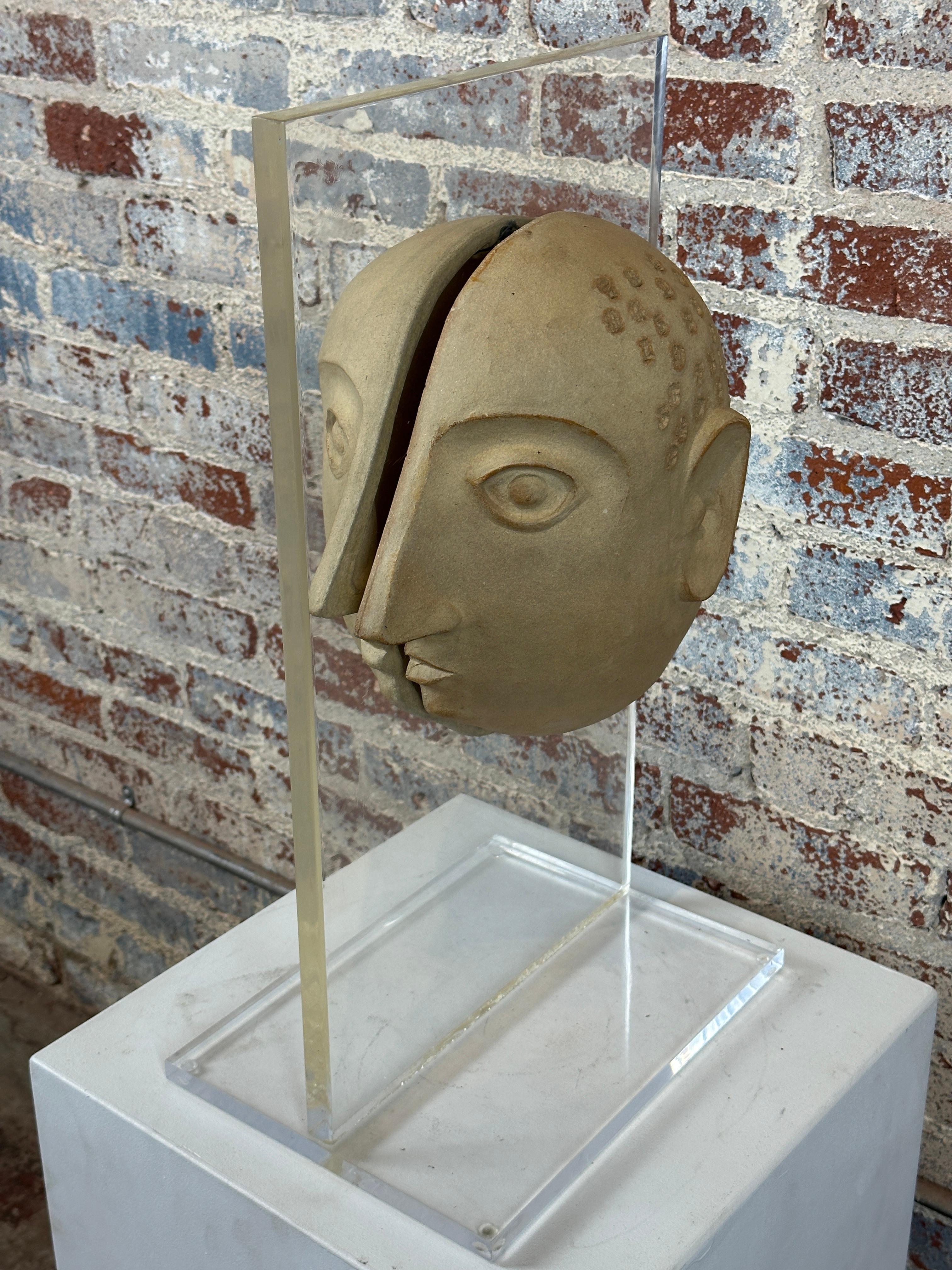Split-Head with Numbers by David Gil for Bennington Potters 1