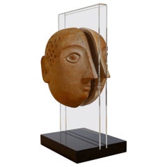 "Split" Head with Numbers by David Gill for Bennington Potters