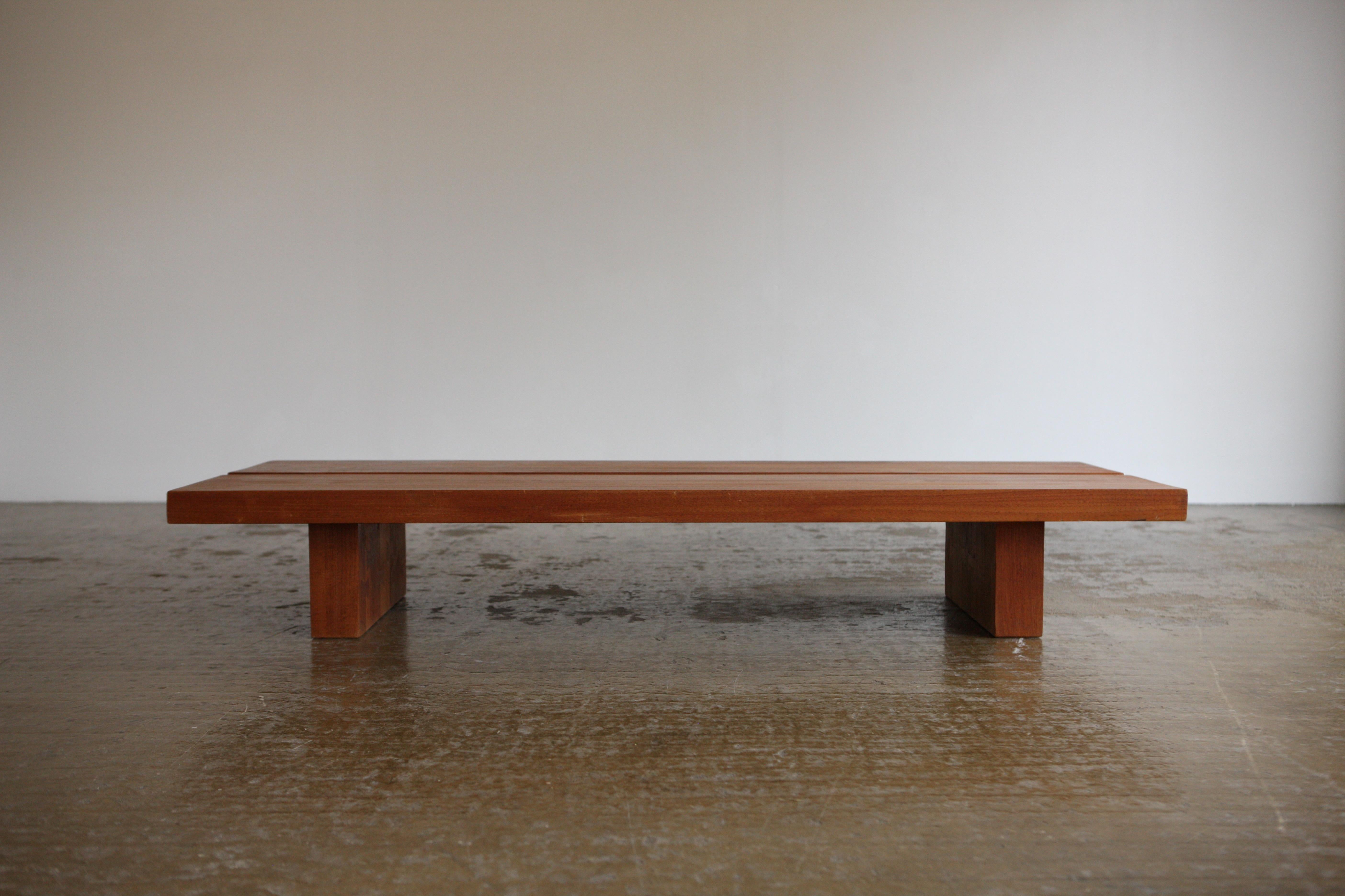 Teak Split Panel Coffee Table