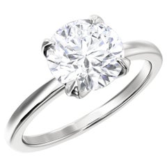 Split Prong Diamond Solitaire Engagement Ring