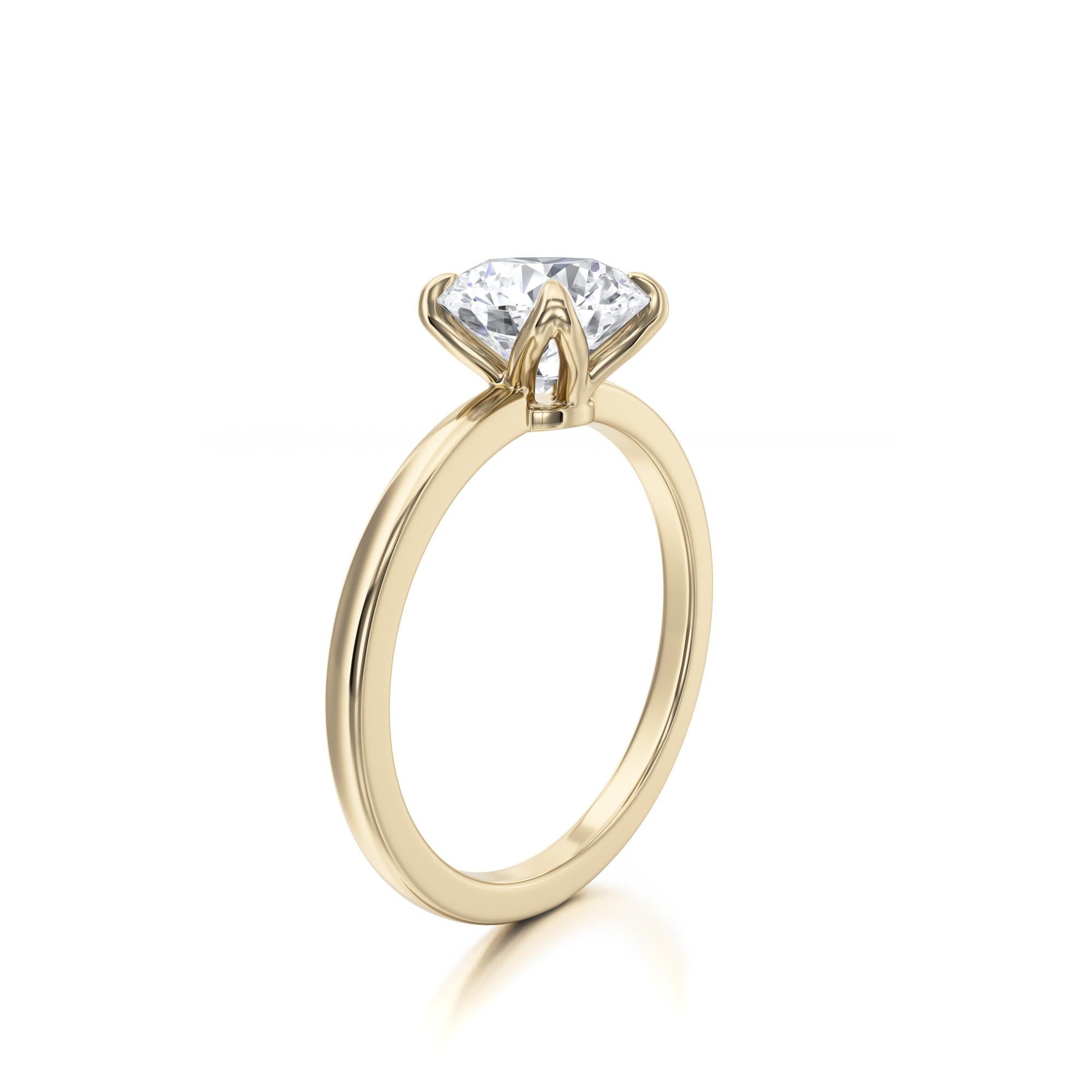Split Prong Diamond Solitaire Engagement Ring 10
