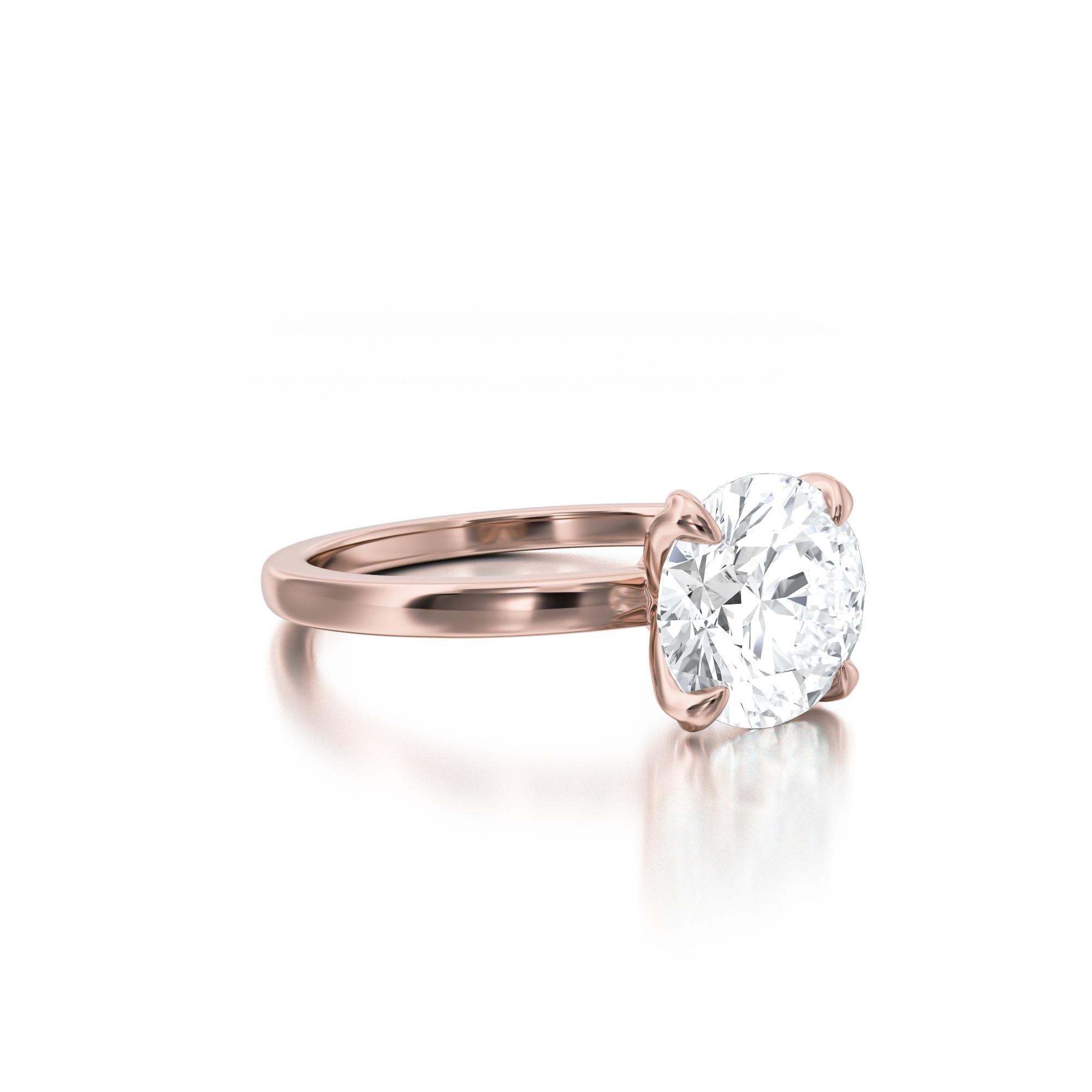 Split Prong Diamond Solitaire Engagement Ring 7
