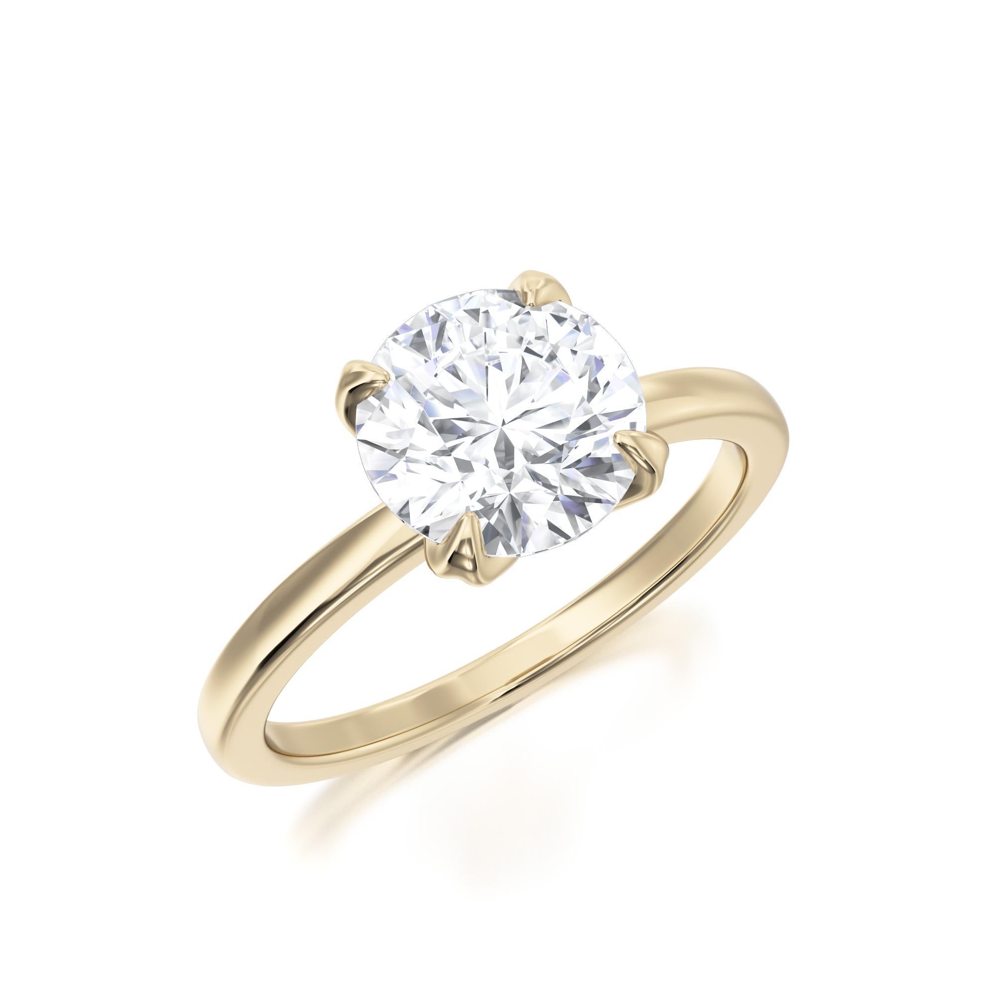 Split Prong Diamond Solitaire Engagement Ring 9