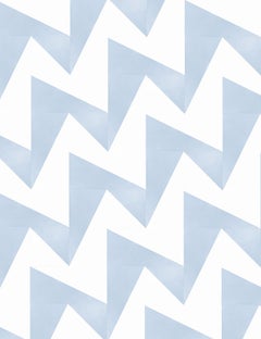 Split Rectangle Left Powder Swan Cement Tile by Aimee Wilder