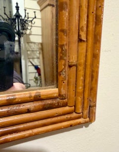 Split Reed Bamboo Mirror