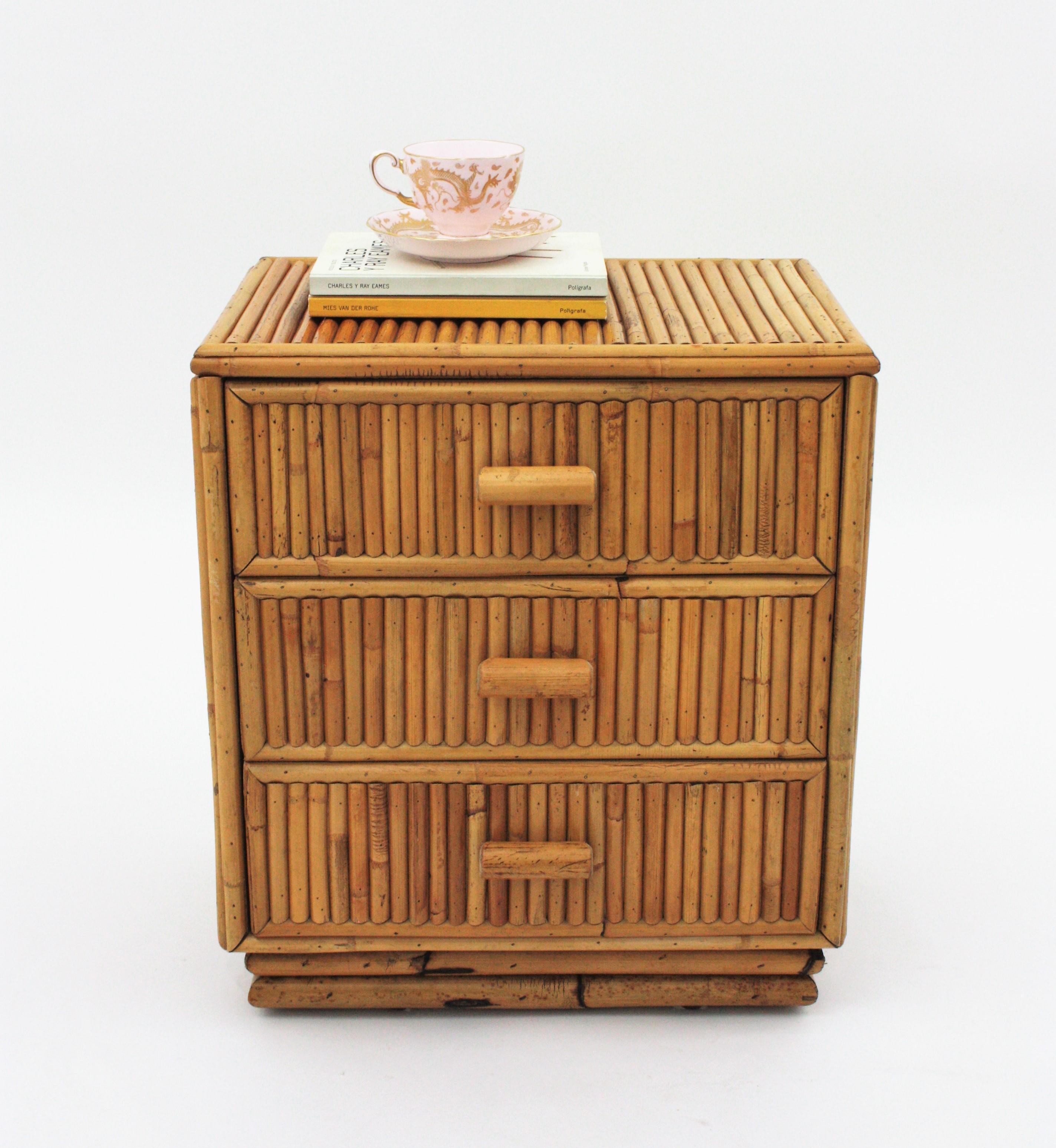 wicker stand with drawers