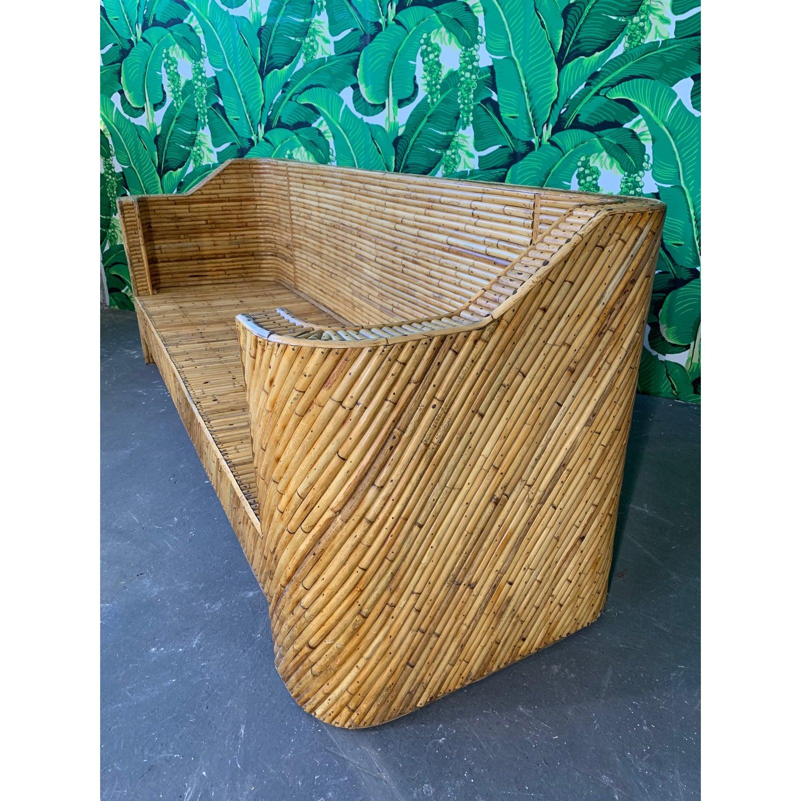 Unknown Split Reed Bamboo Sofa