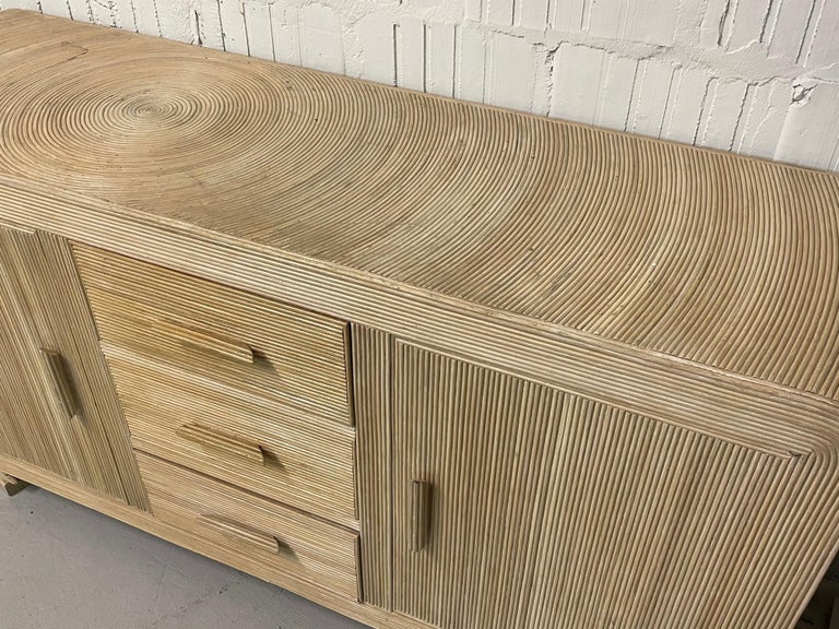 Split Reed Rattan Credenza at 1stDibs