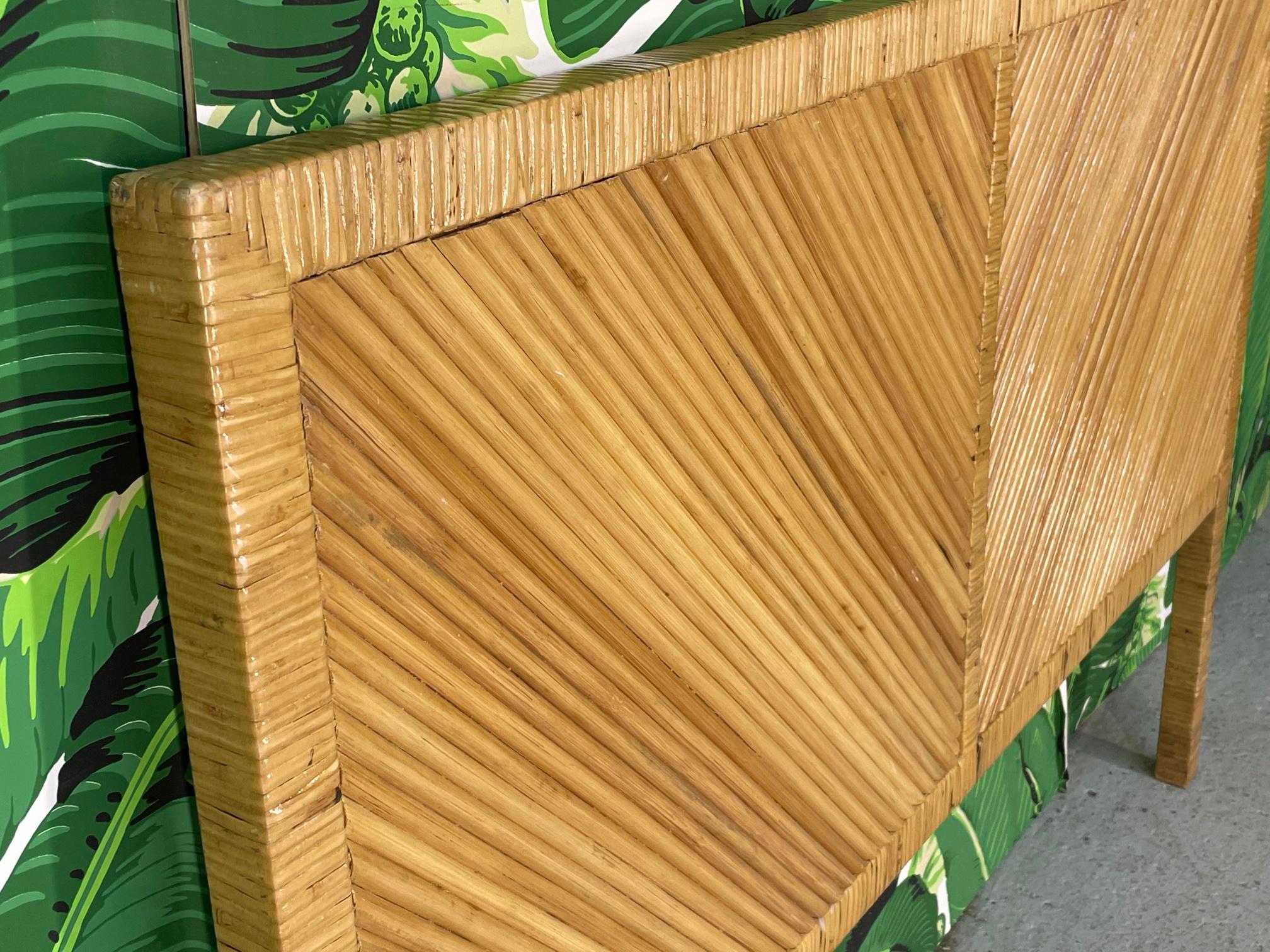 Split Reed Rattan Full Size Headboard at 1stDibs