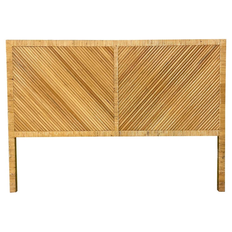 Split Reed Rattan Full Size Headboard at 1stDibs