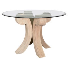 Split Reed Rattan Dining Table in the Manner of Betty Cobonpue
