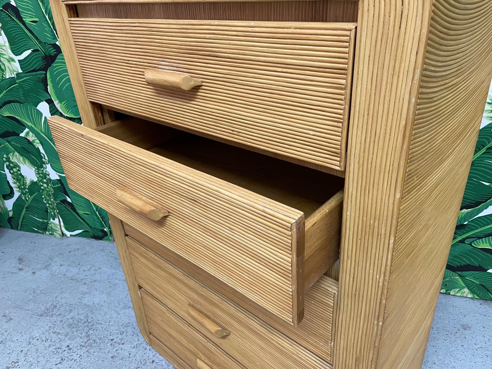 Split Reed Rattan Dresser in the Style of Gabriella Crespi 2