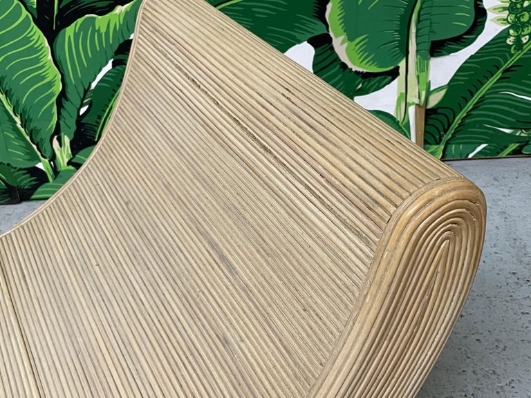 Split Reed Rattan Emperors Chair Attributed to Betty Cobonpue at 1stDibs