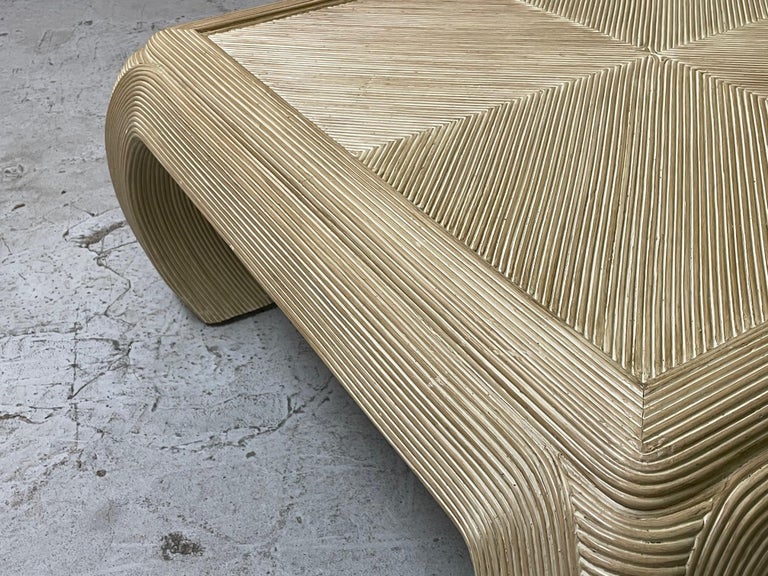 Split Reed Rattan Ming Asian Coffee Table at 1stDibs