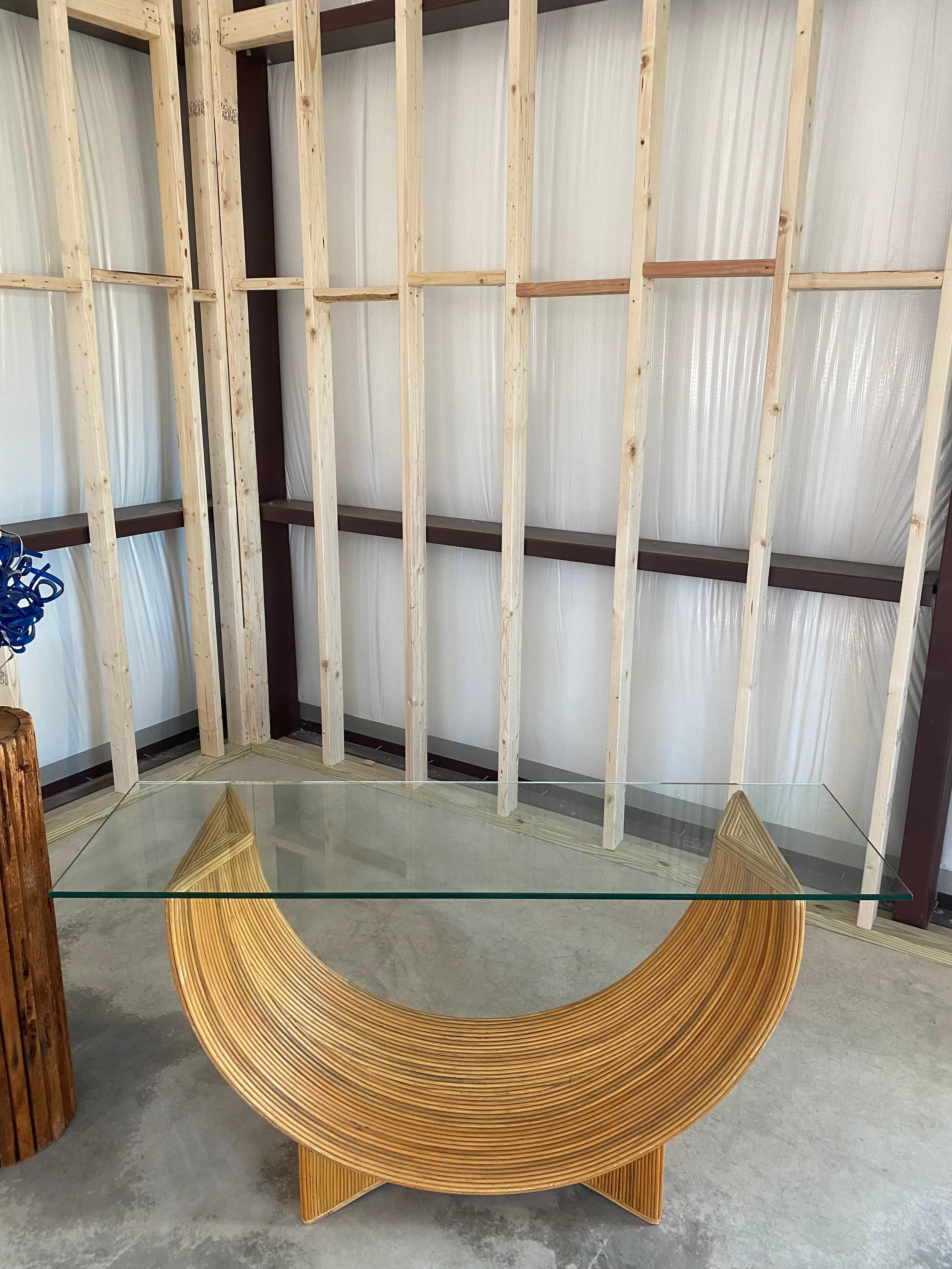 Split Reed Sculptural Console Table For Sale 3