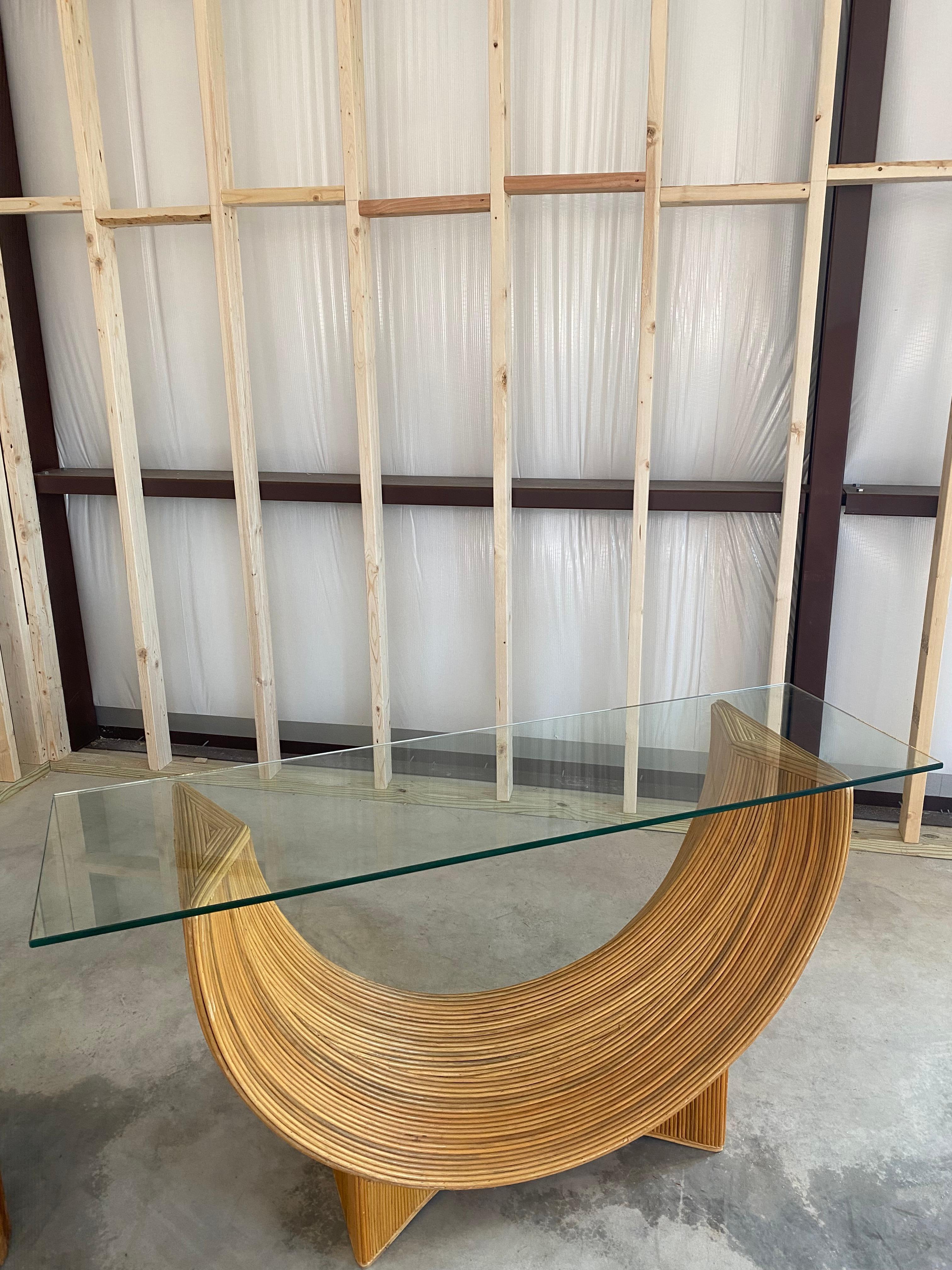 Split Reed Sculptural Console Table For Sale 4