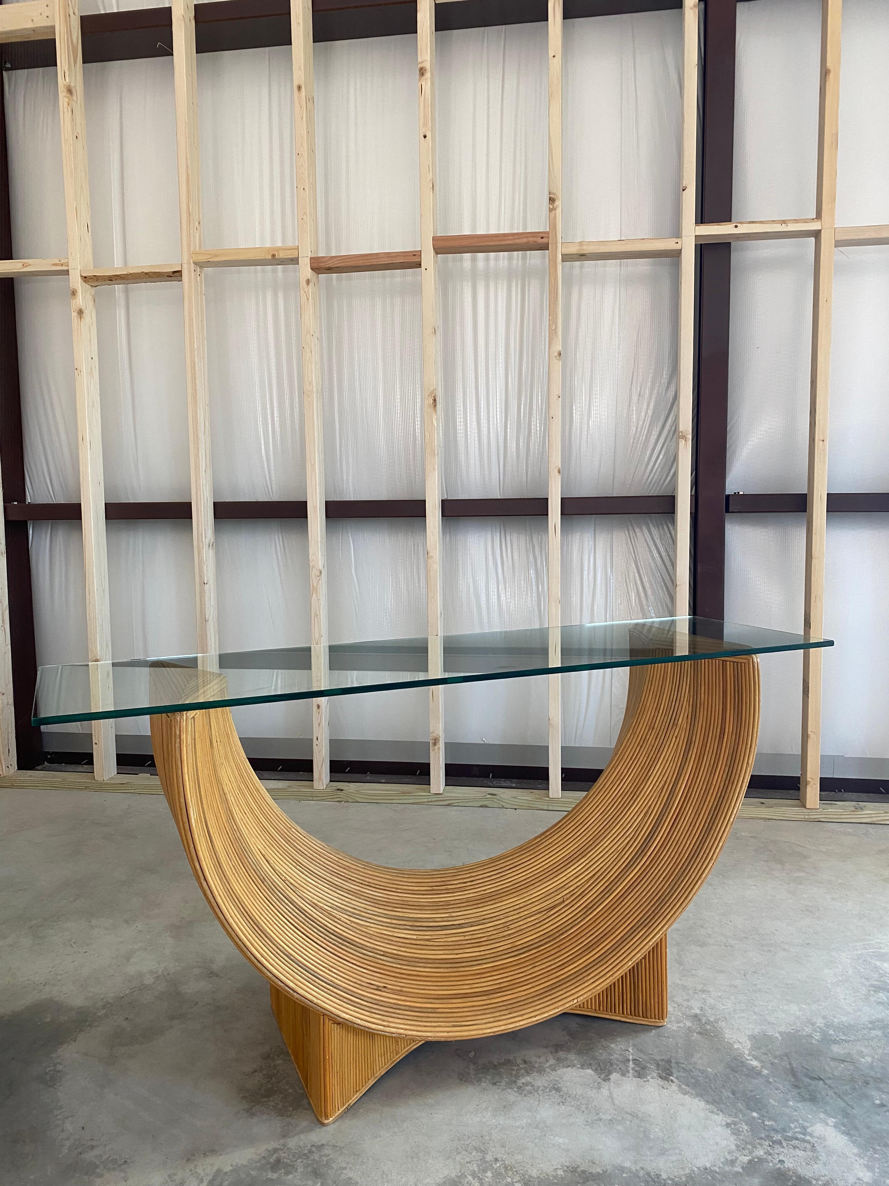 Split Reed Sculptural Console Table For Sale 5