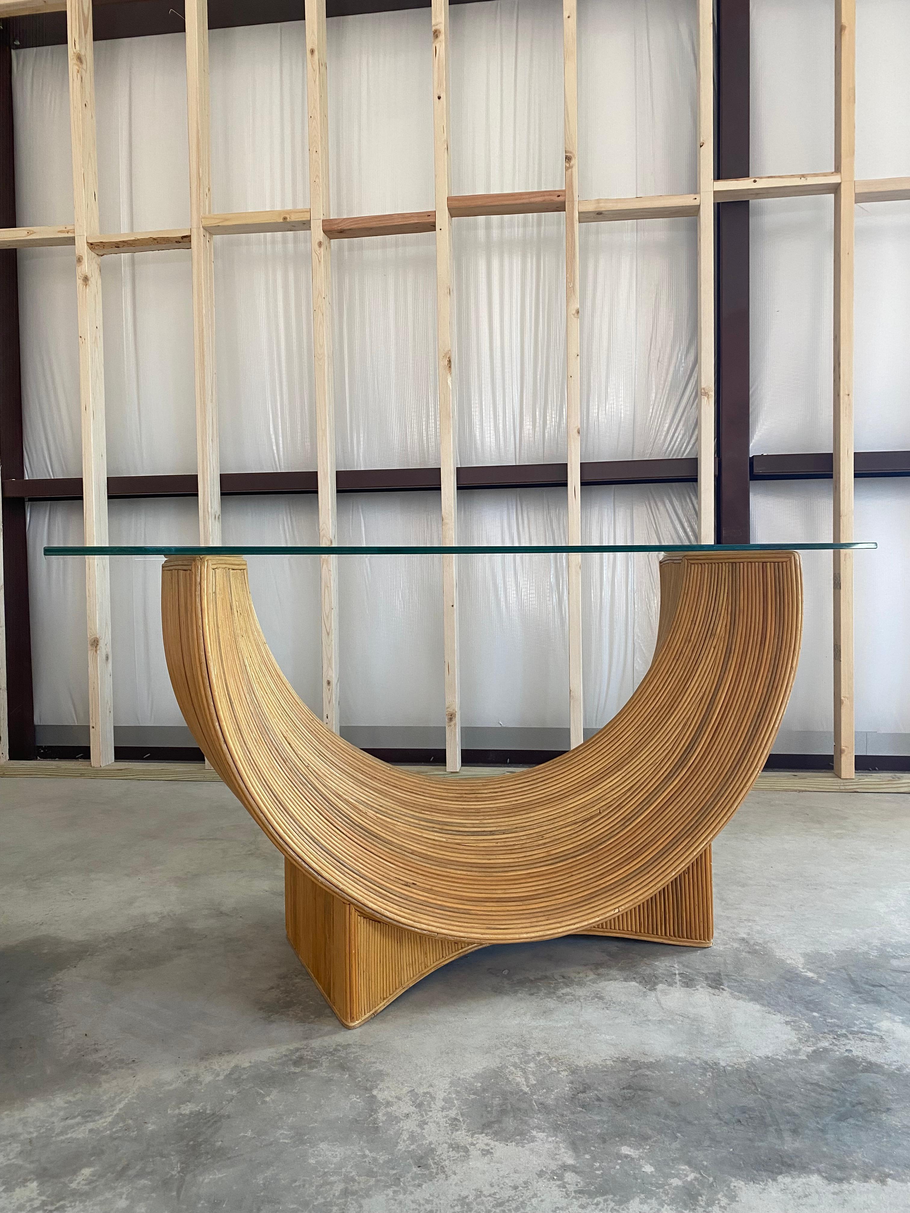 Split Reed Sculptural Console Table For Sale 6