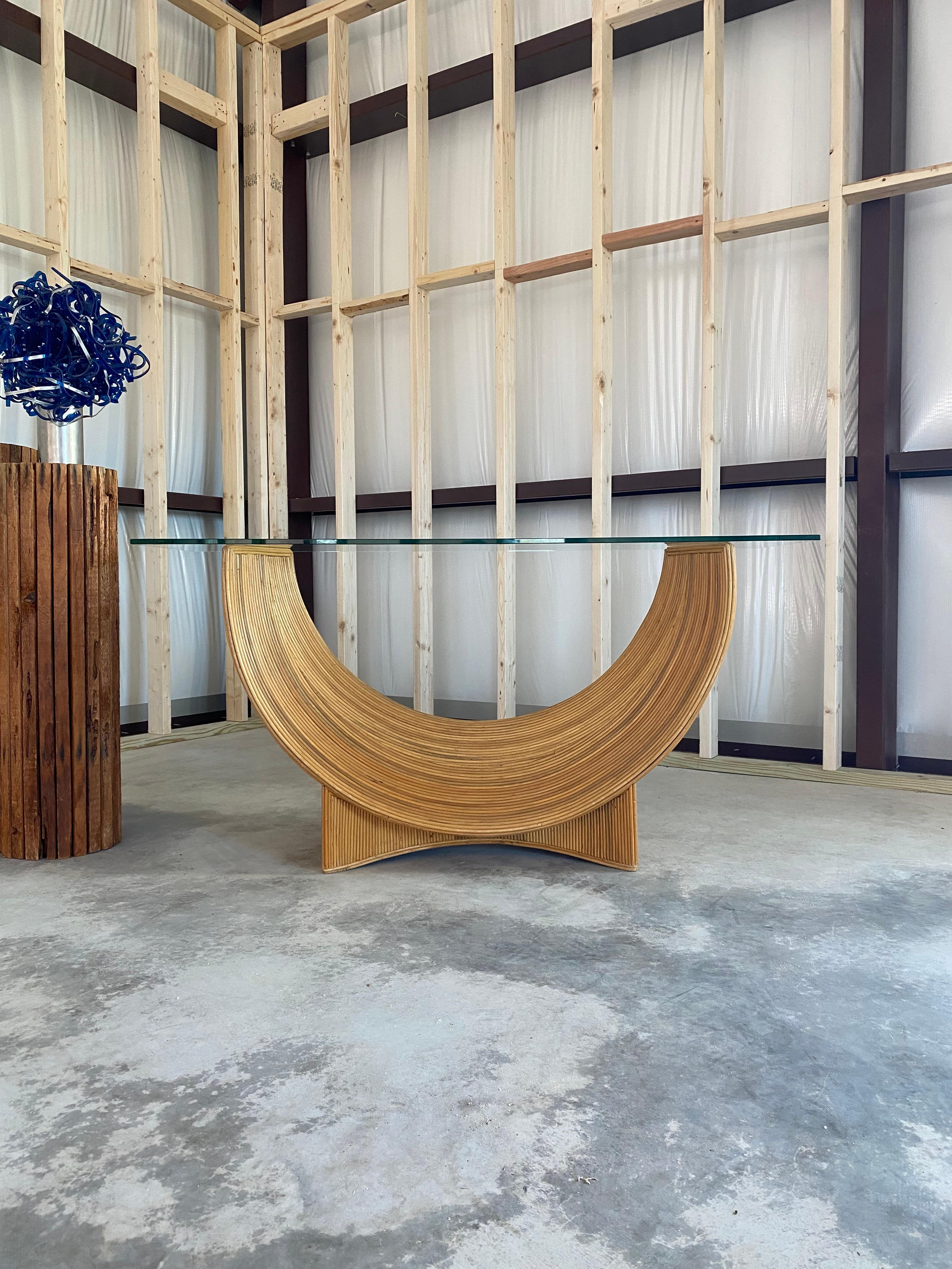 Split Reed Sculptural Console Table For Sale 7