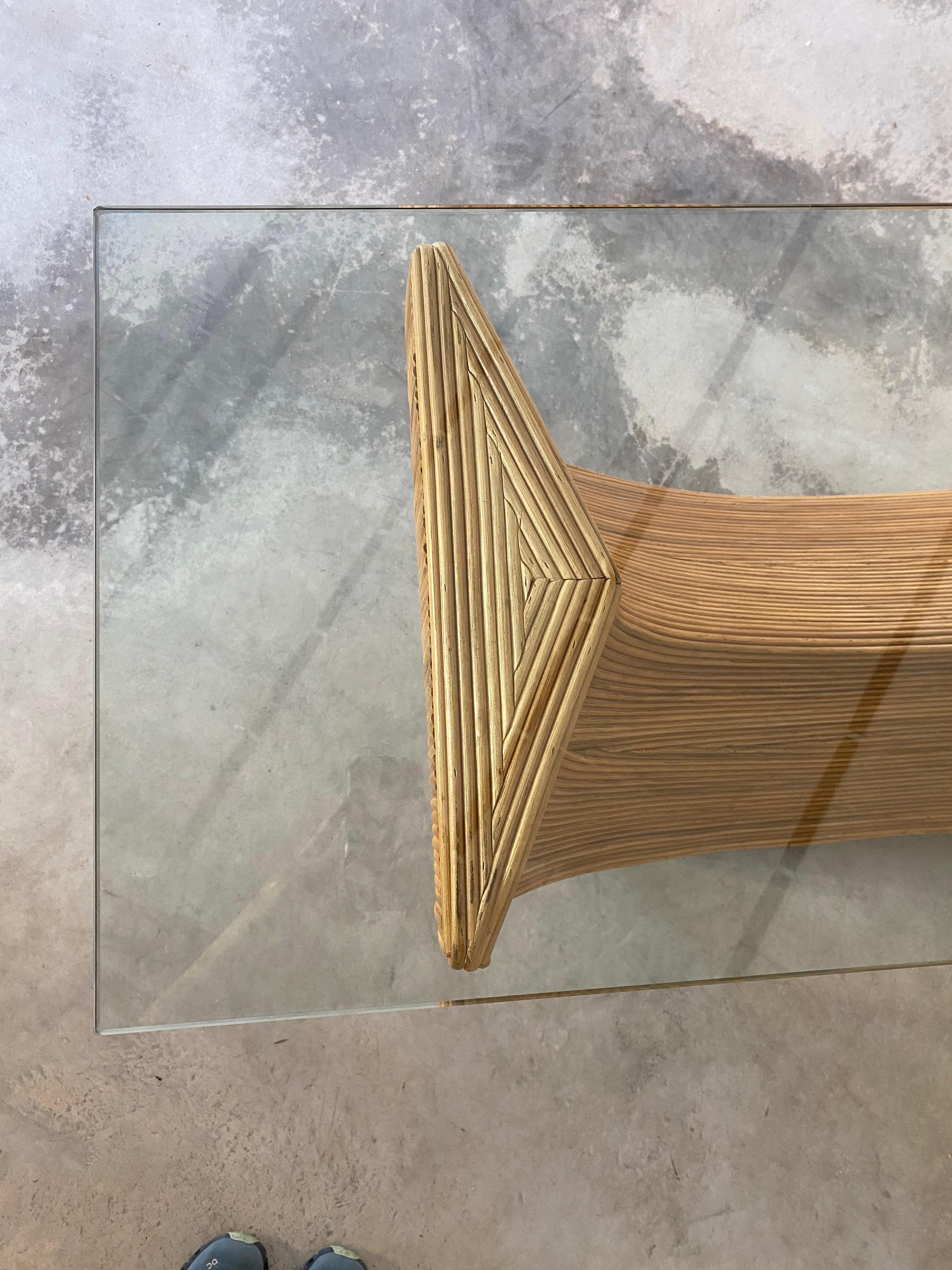 Split Reed Sculptural Console Table For Sale 9