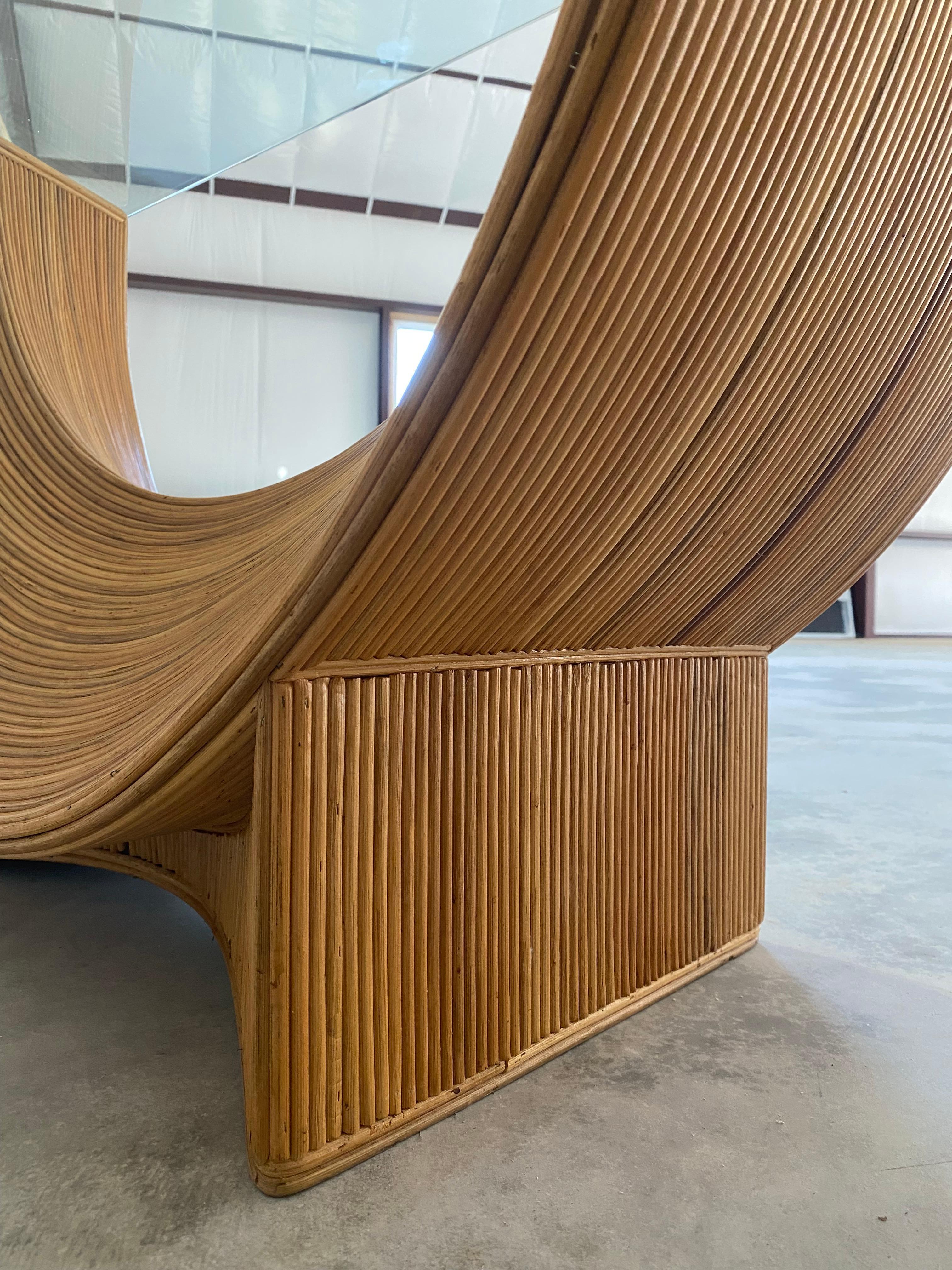 Split Reed Sculptural Console Table For Sale 12