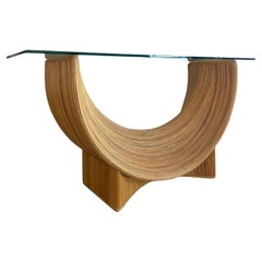 Split Reed Sculptural Console Table