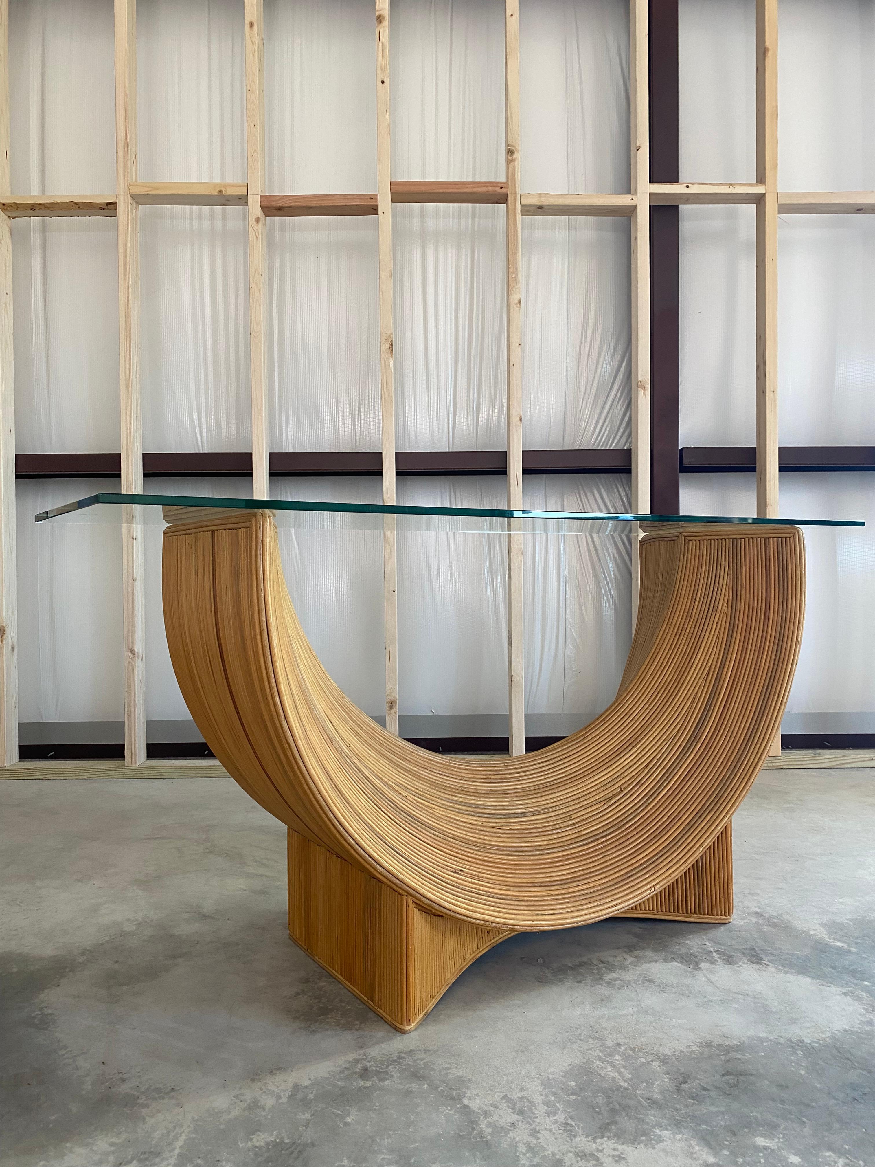 Split Reed Sculptural Console Table For Sale 2