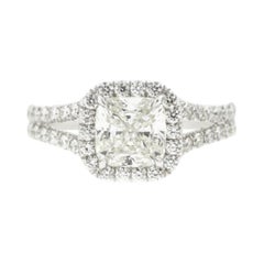 Split Shank Cushion Diamond Engagement Ring