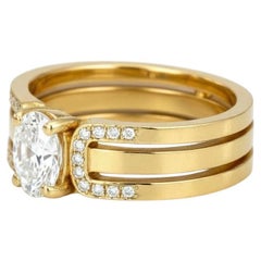 Split Shank oval moissanite engagement silver, gold ring