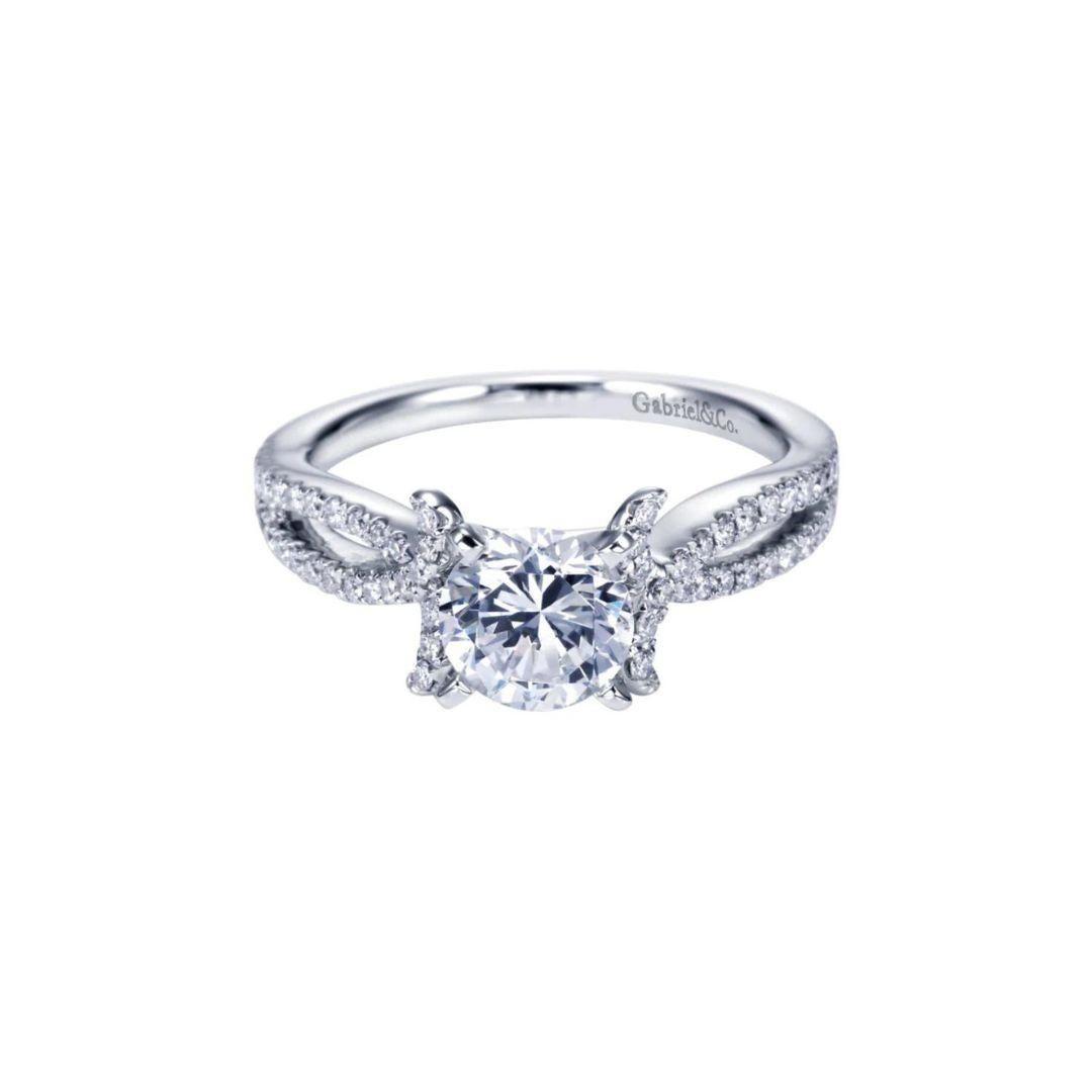 Split Shank White Gold Diamond Engagement Mounting