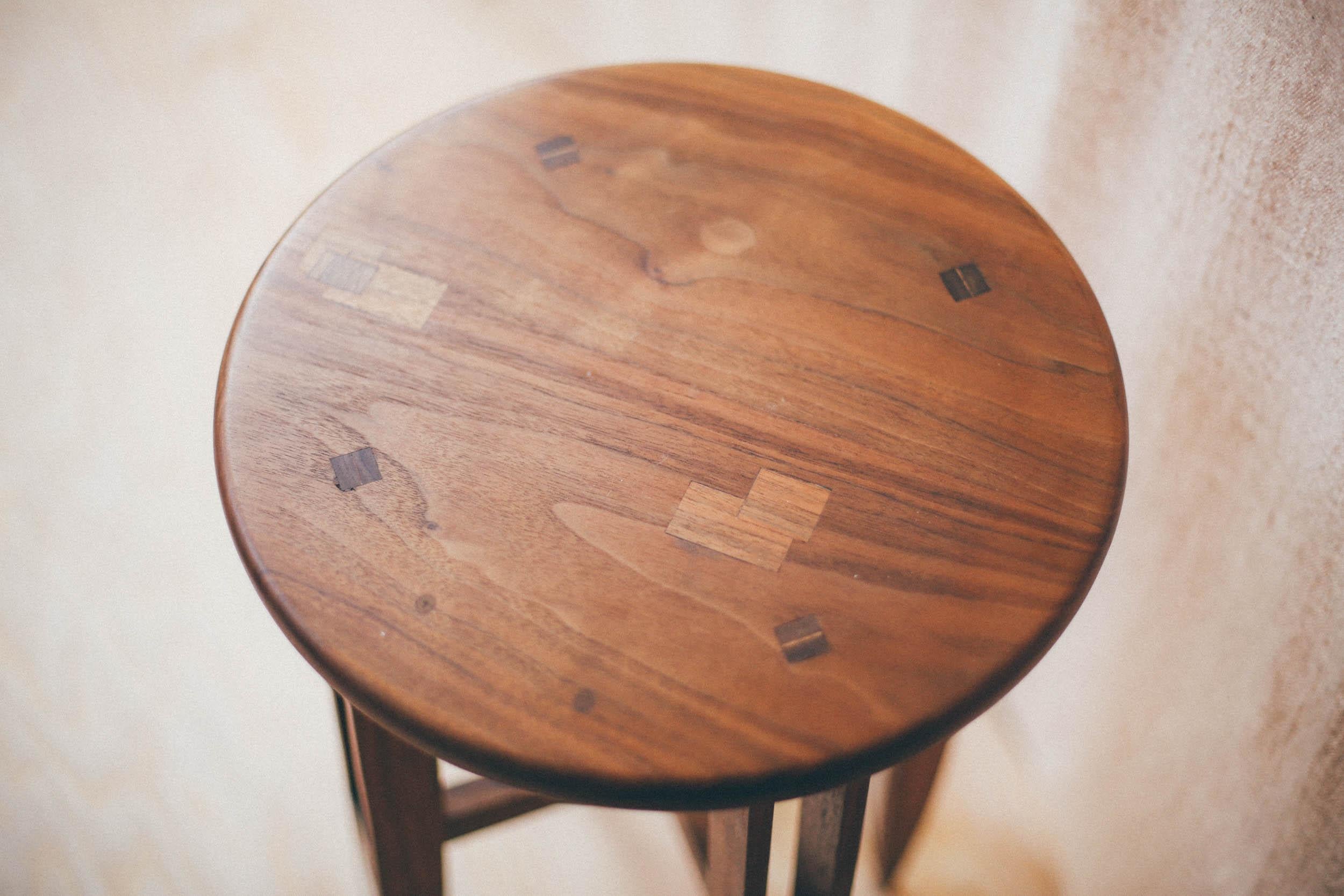 Post-Modern Split Stool by Temper Studio For Sale