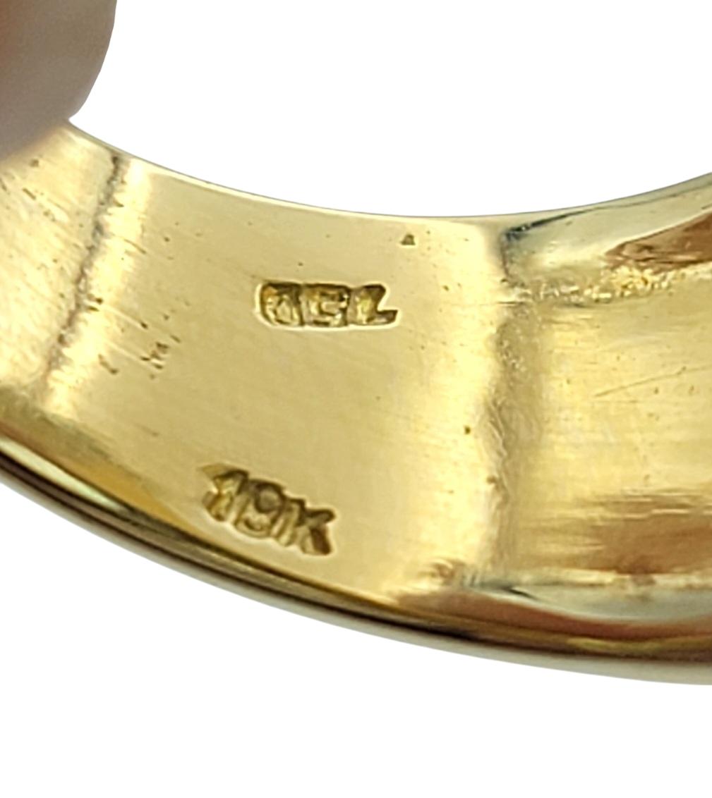 Split Topaz and Citrine Cocktail Ring with Diamonds in 18 Karat Yellow Gold For Sale 2