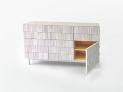 Scandinavian Credenza, pine wood, Shingles, Limestone, contemporary