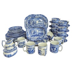 SPODE 52pc “Blue Italian” Dish Set