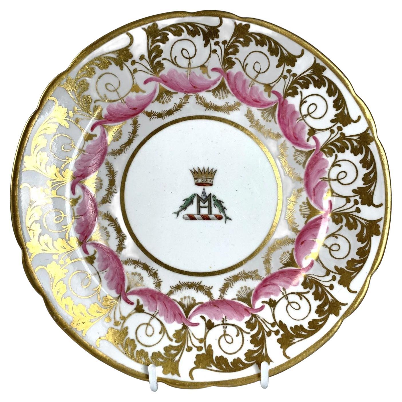 Spode Wappen-Porzellanschale des Königs von Oudh Nawab von Awadh Ghazi-ud-Din Haider im Angebot