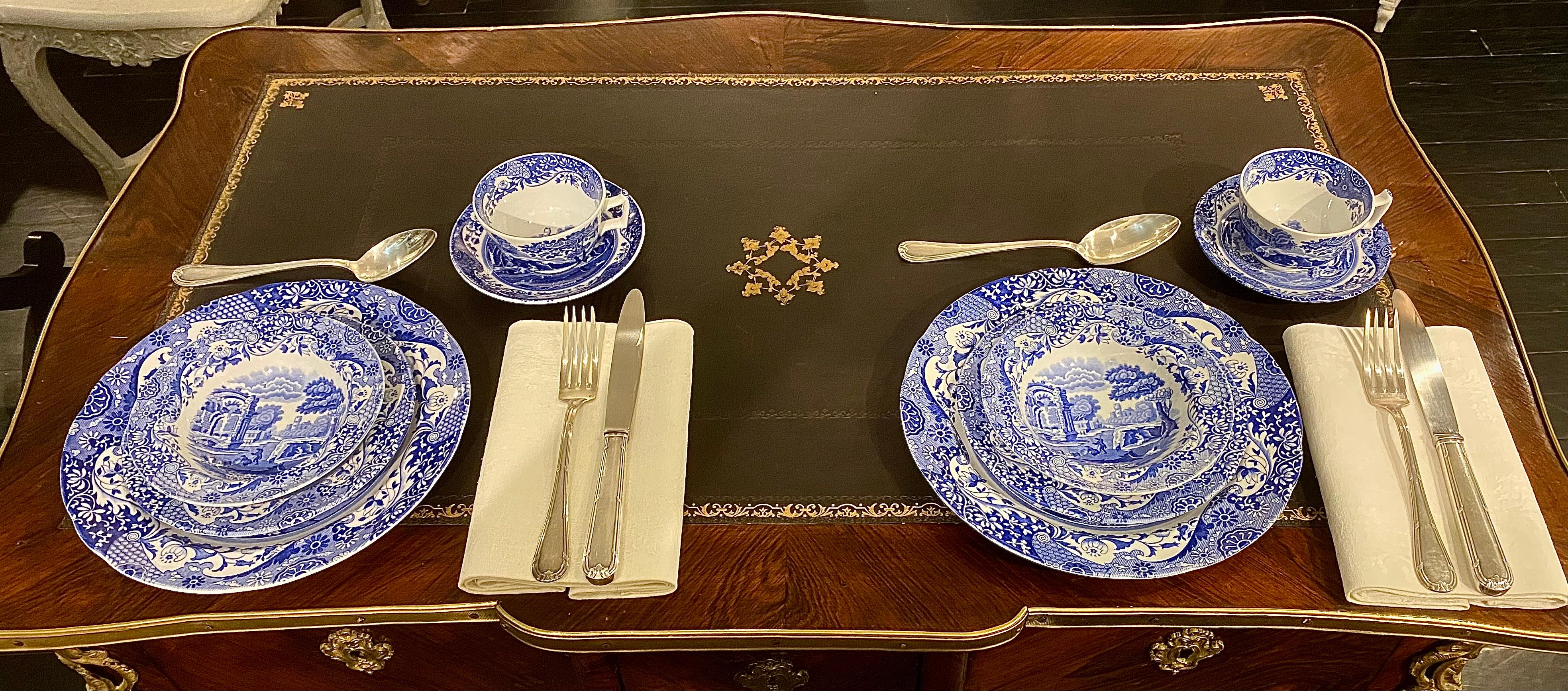 Spode Blue Italian 81 Piece Dinner Set For Sale 4