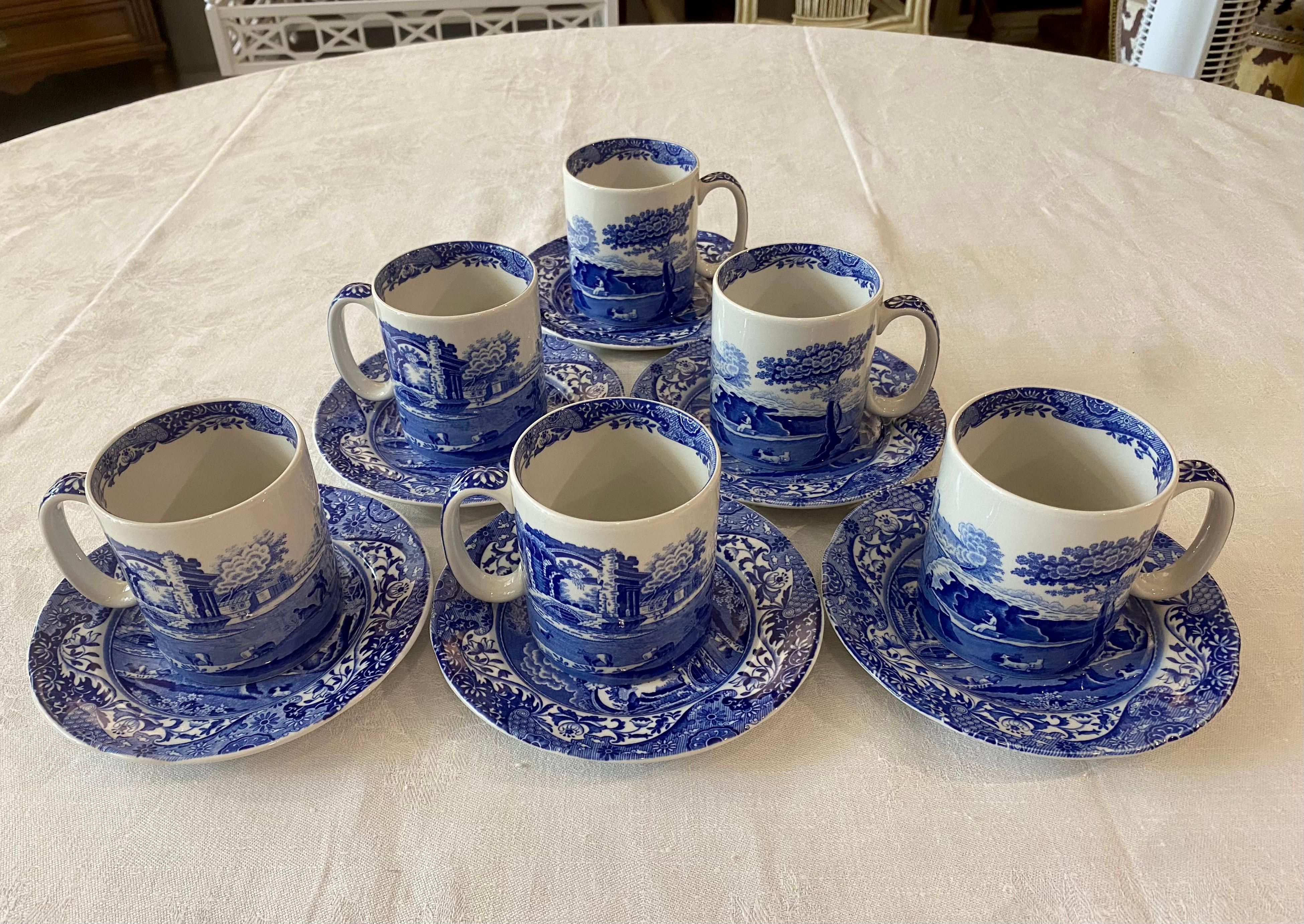 Spode Blue Italian 81 Piece Dinner Set For Sale 8