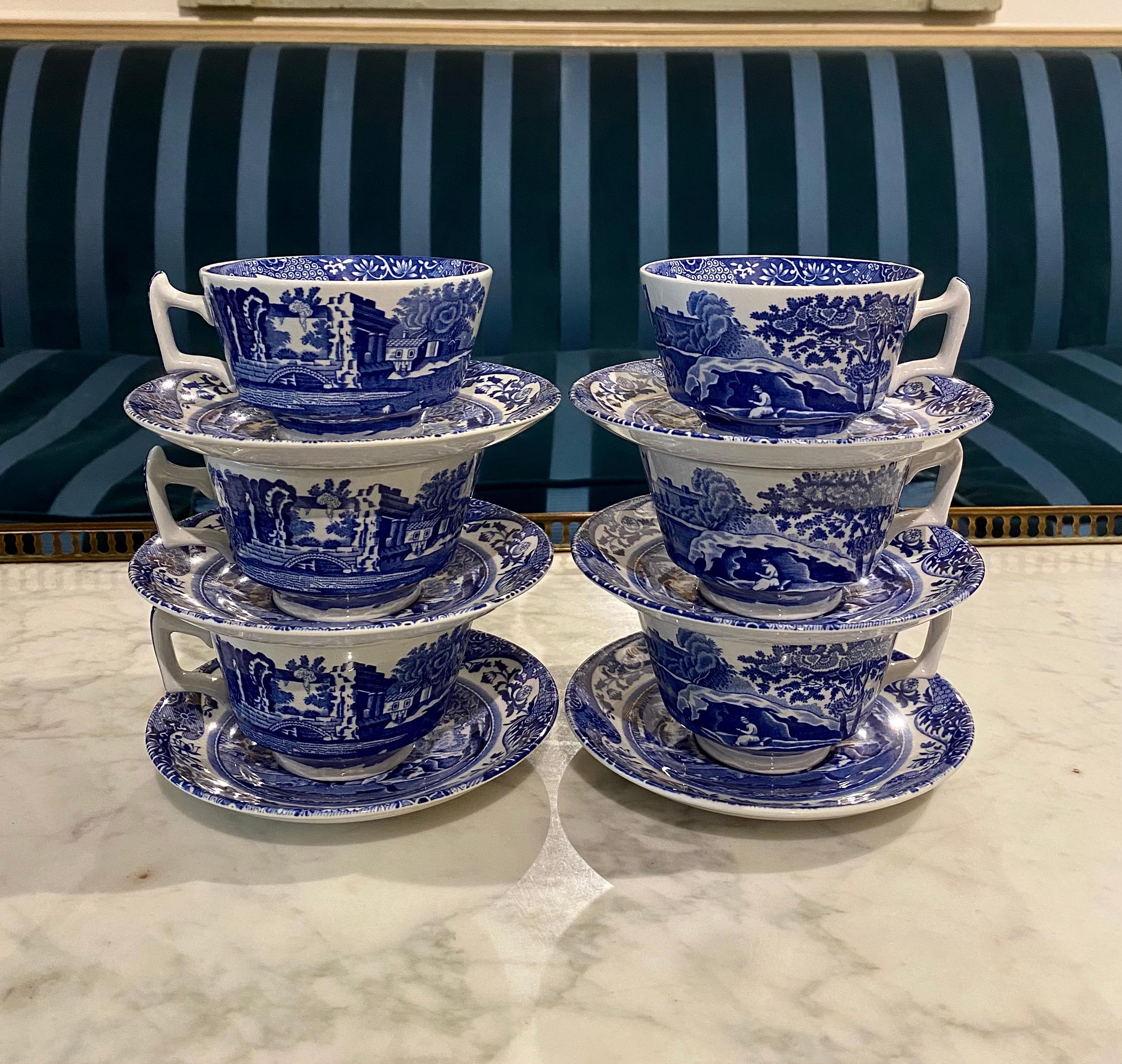 Spode Blue Italian 81 Piece Dinner Set For Sale 12