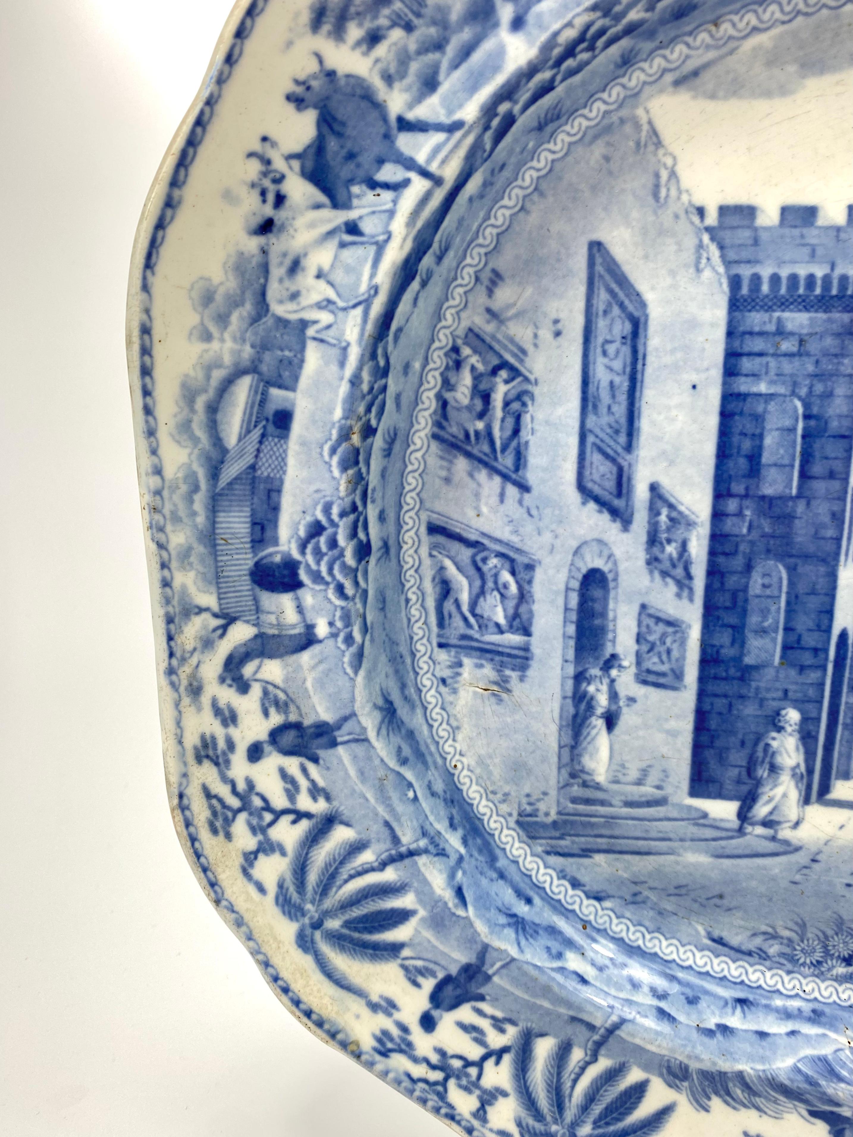 Spode ‘Caramanian’ Meat Plate, ’Castle of Boudron’, c. 1815 4