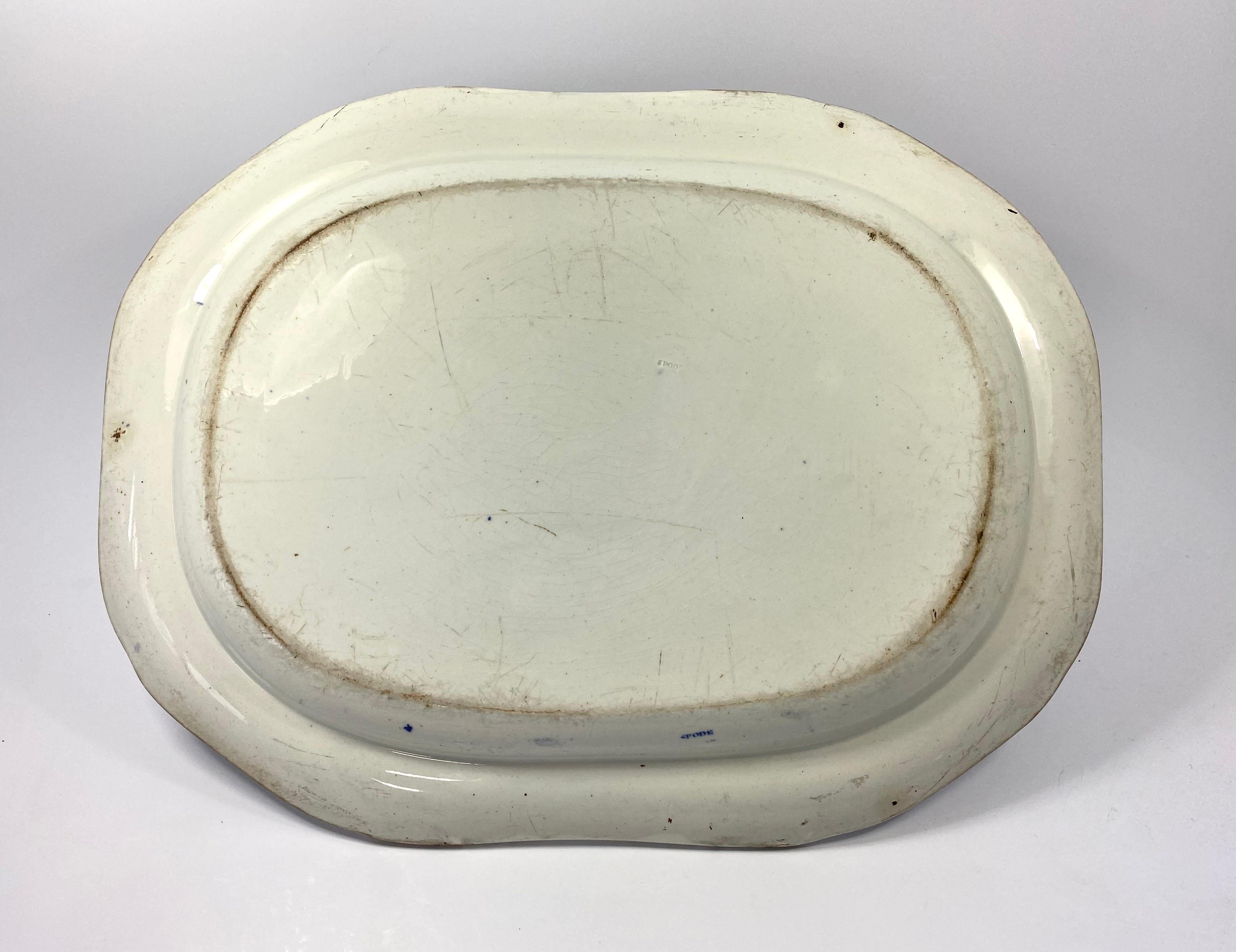 Earthenware Spode ‘Caramanian’ Meat Plate, ’Castle of Boudron’, c. 1815