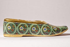 Spode circa 1820 Vibrant Shoe or Slipper Inkwell Base, Hand Painted Rare Object