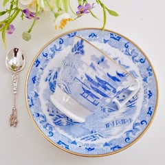 Spode Coffee Cup, Broseley Pattern Pagoda, 1818-1825