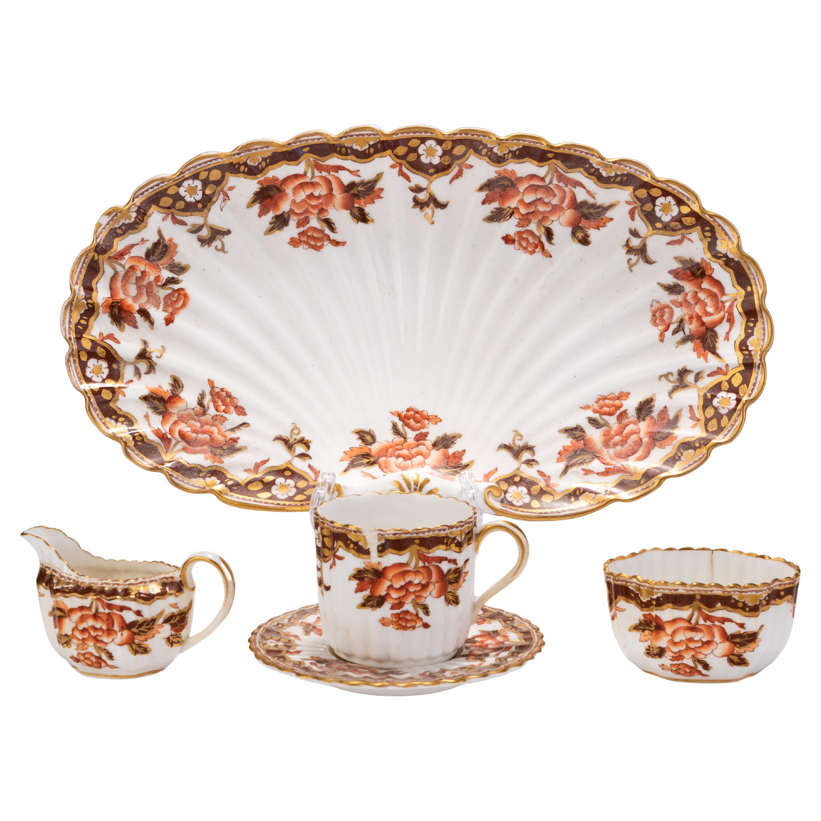Spode Copeland Fine Porcelain Art Nouveau Miniature Tea Set or Coffee Service  For Sale