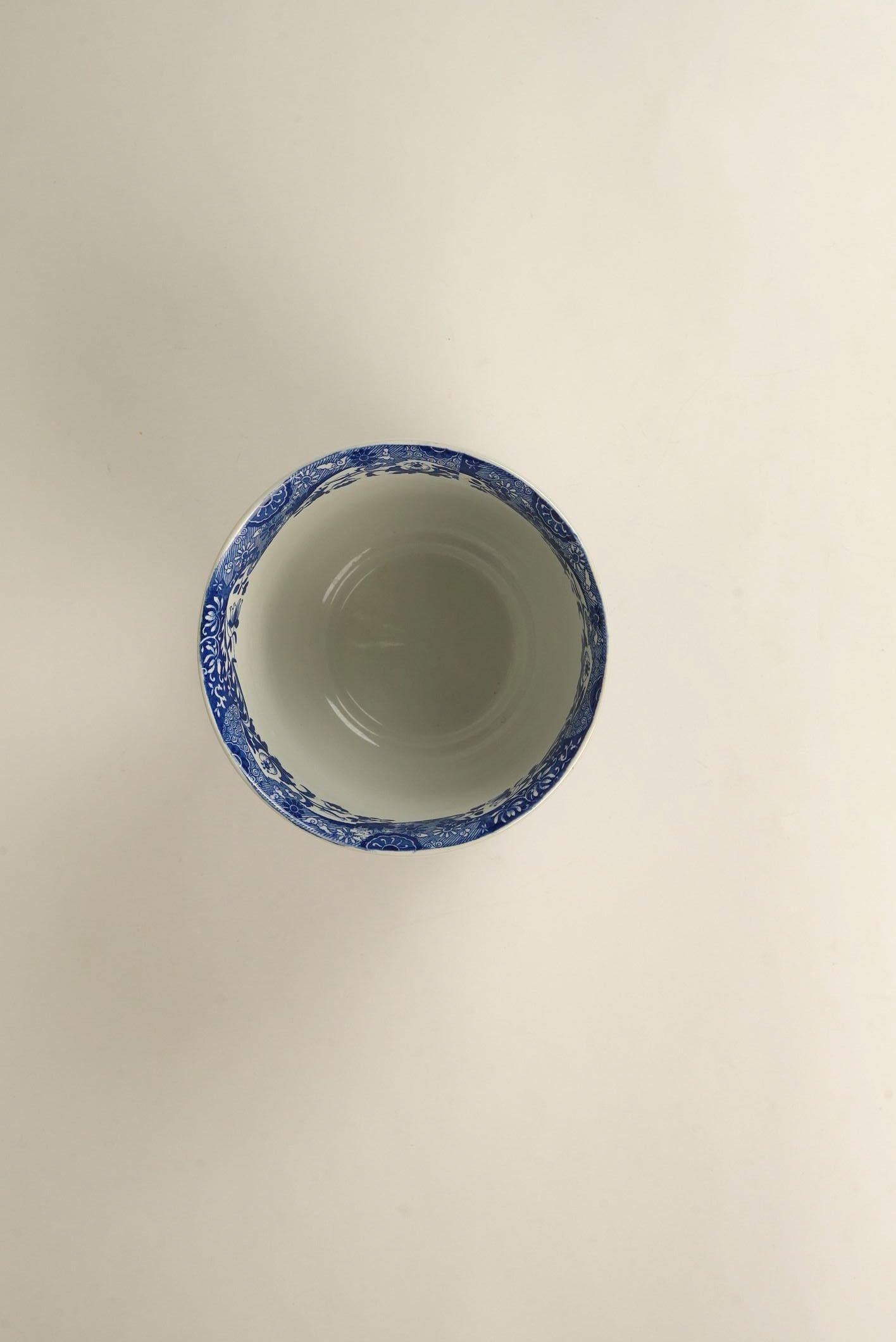 Neoclassico Copeland Spode Jardiniere Transferware blu e bianco con doratura in vendita