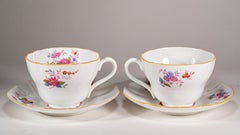 Spode & Copeland Pair of Cups and Saucers for Plummer Ltd NY, 1900-1936