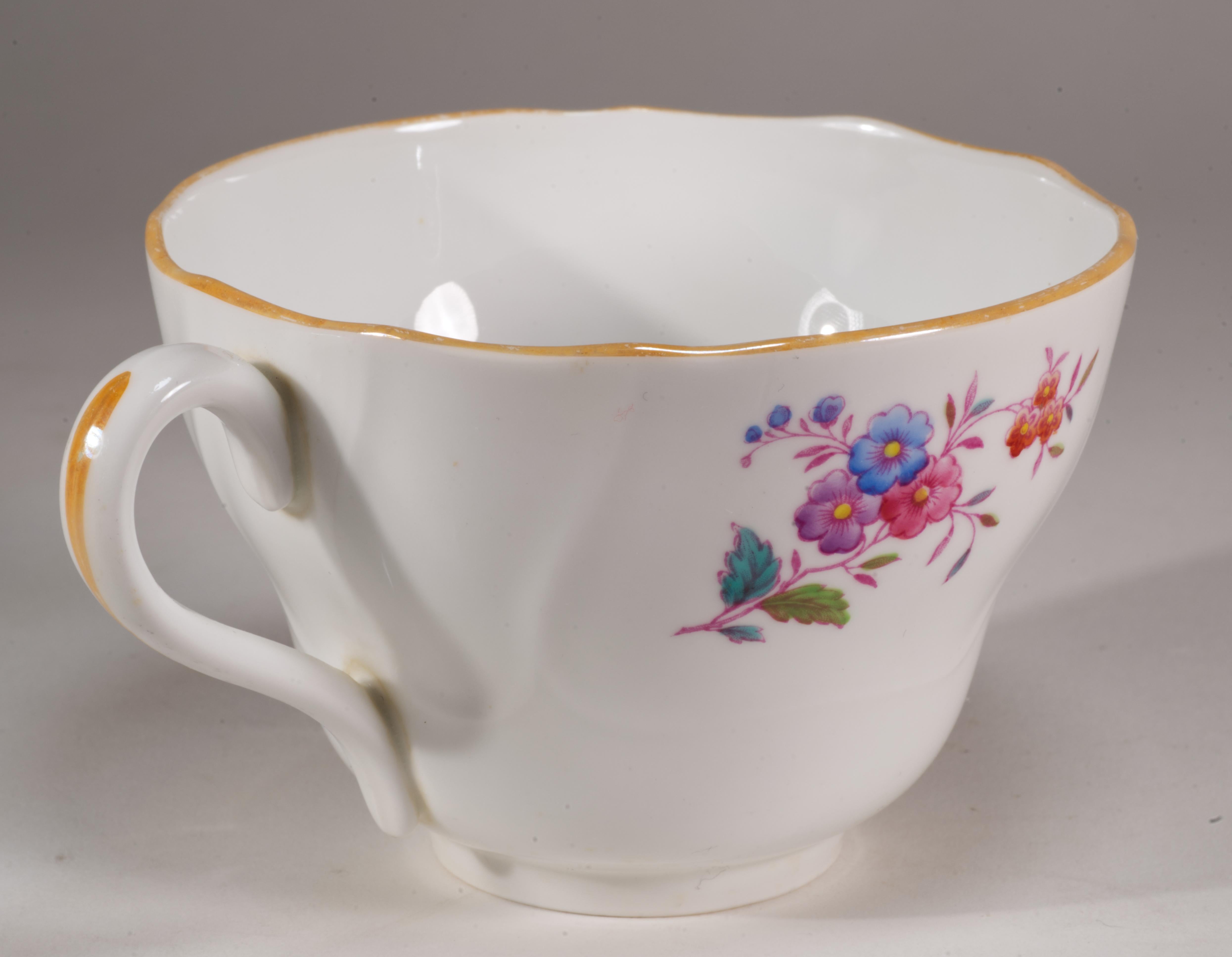 Porcelain Spode & Copeland Pair of Cups and Saucers for Plummer Ltd NY, 1900-1936 For Sale