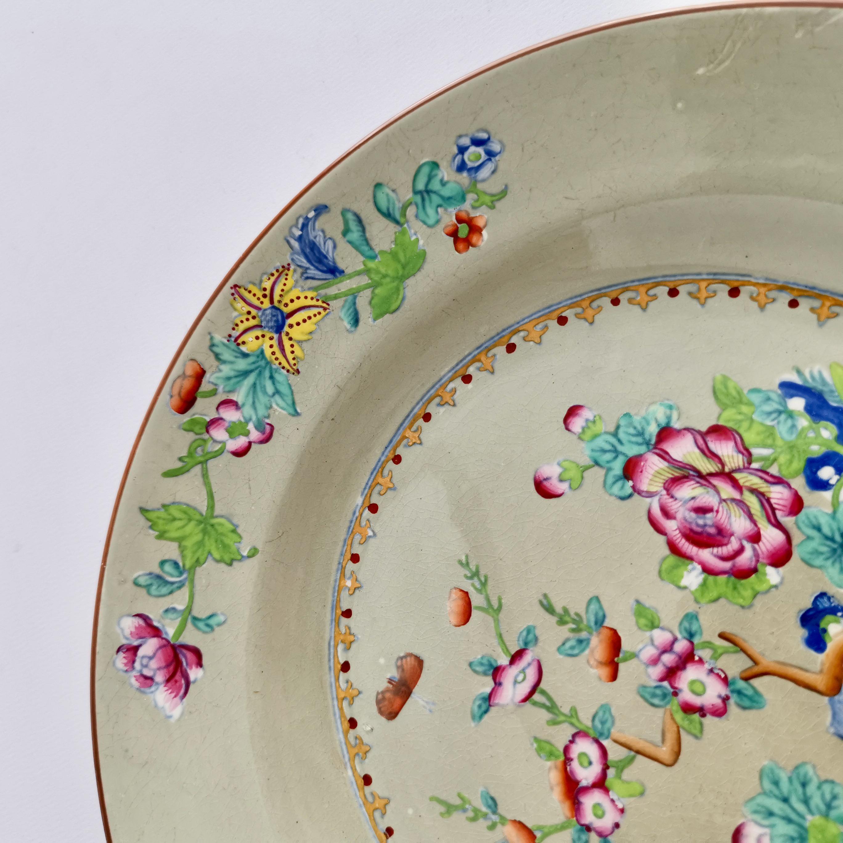 Servizio da dessert Spode Creamware, verde avocado, cineseria, Reggenza, 1814 in vendita 4