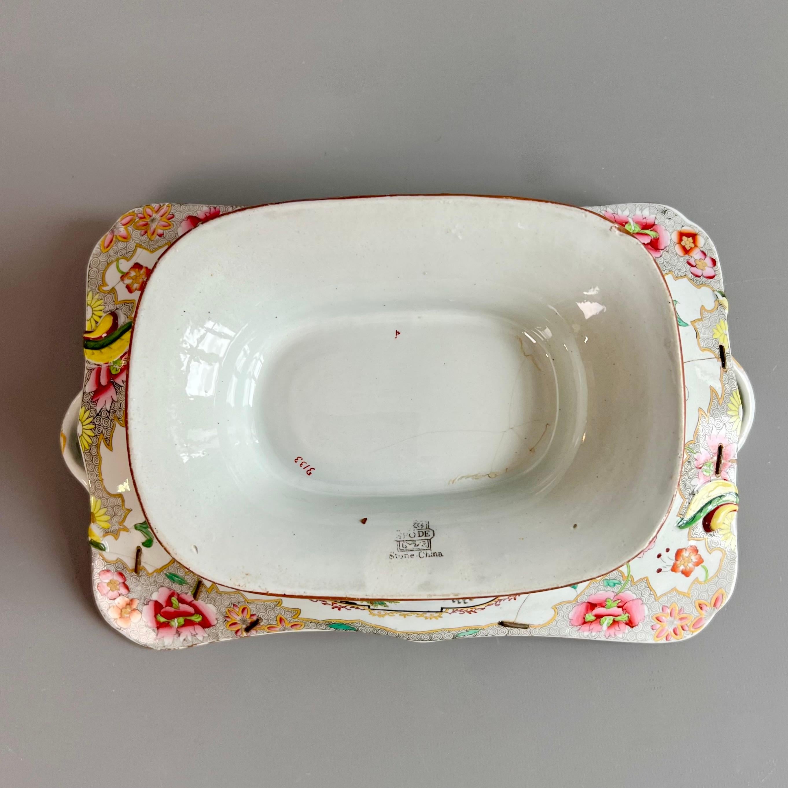Spode Dessert Service, Ship Pattern no. 3133 on Stone China, 1813-1822 For Sale 4