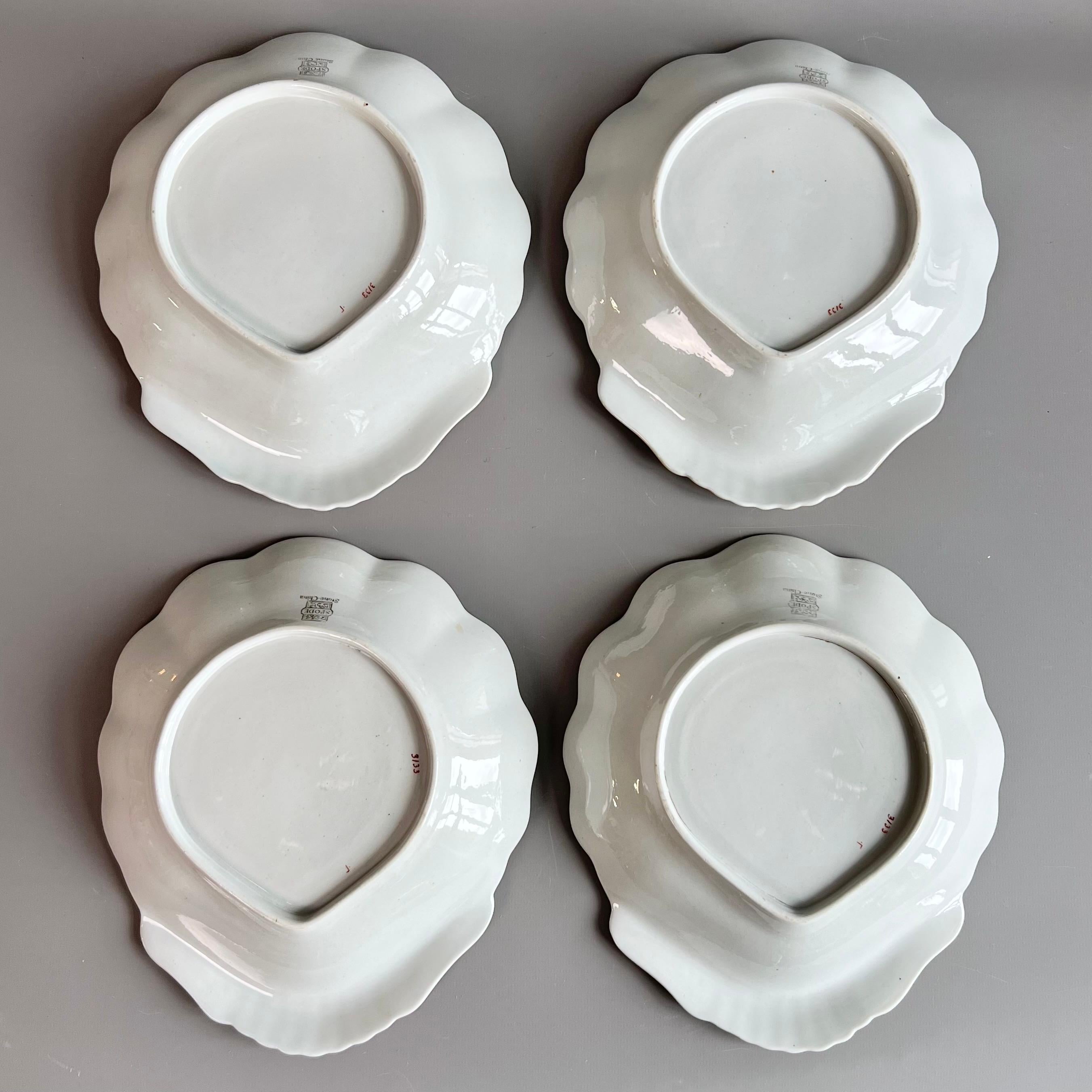 Spode Dessert Service, Ship Pattern no. 3133 on Stone China, 1813-1822 For Sale 6