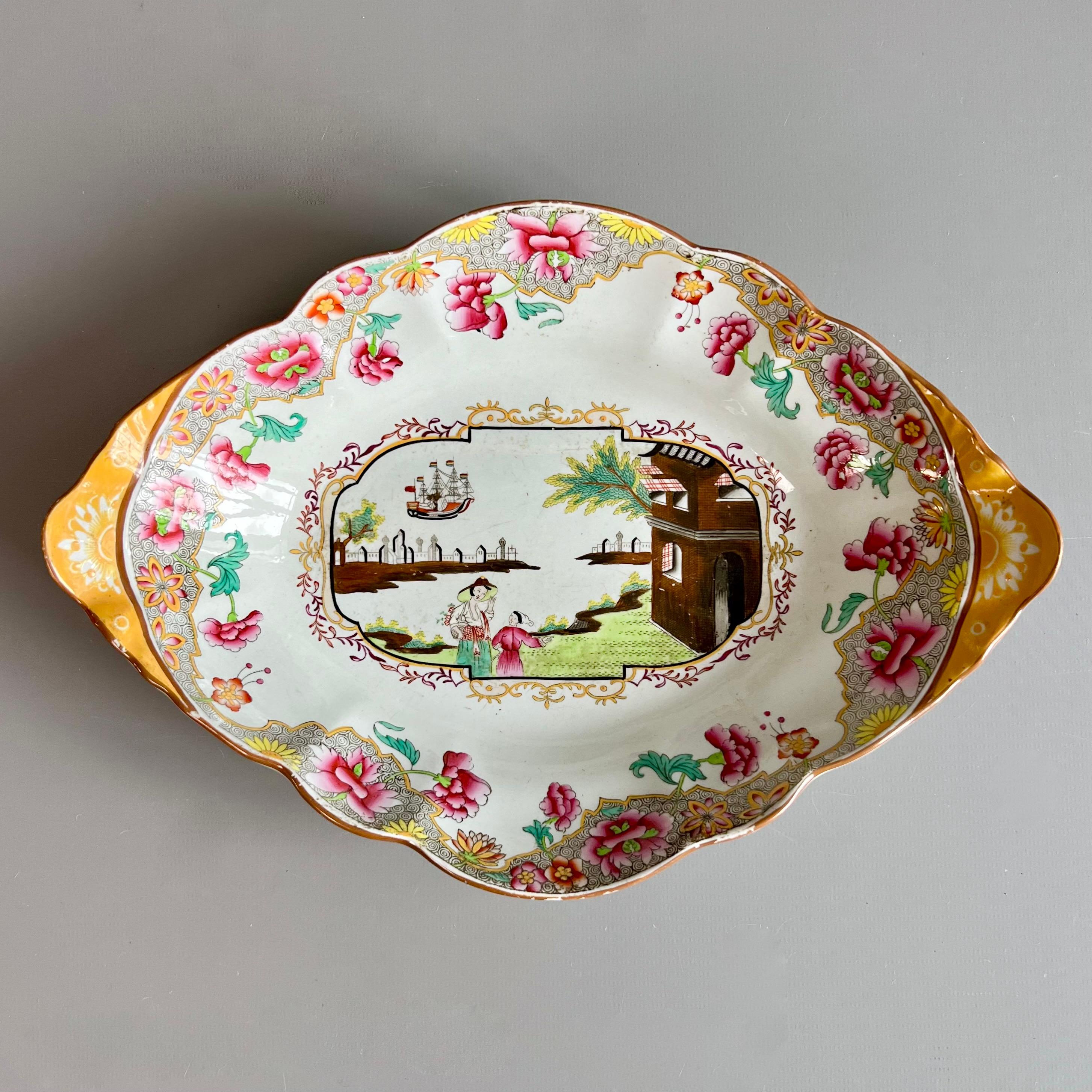 Spode Dessert Service, Ship Pattern no. 3133 on Stone China, 1813-1822 For Sale 1